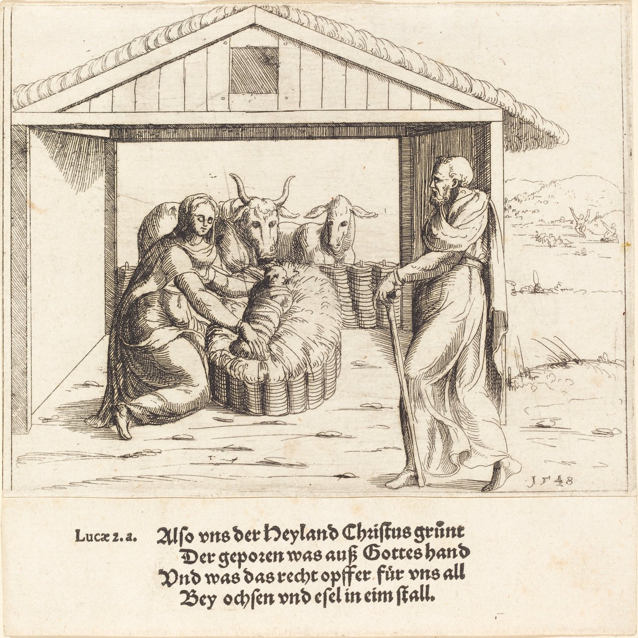 Narození Páně, 1548. od Augustin Hirschvogel