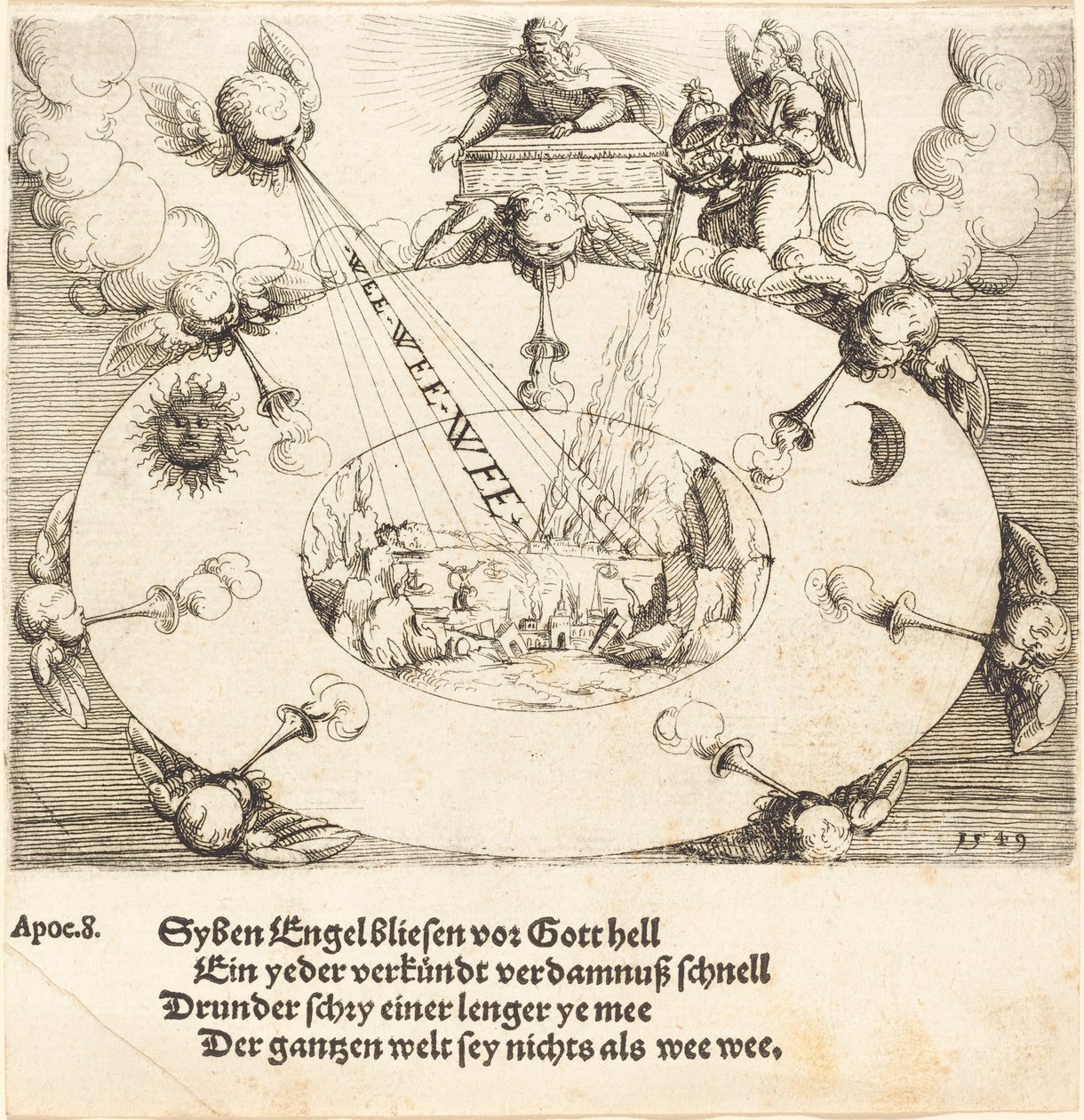 Otevření sedmé pečeti od Augustin Hirschvogel