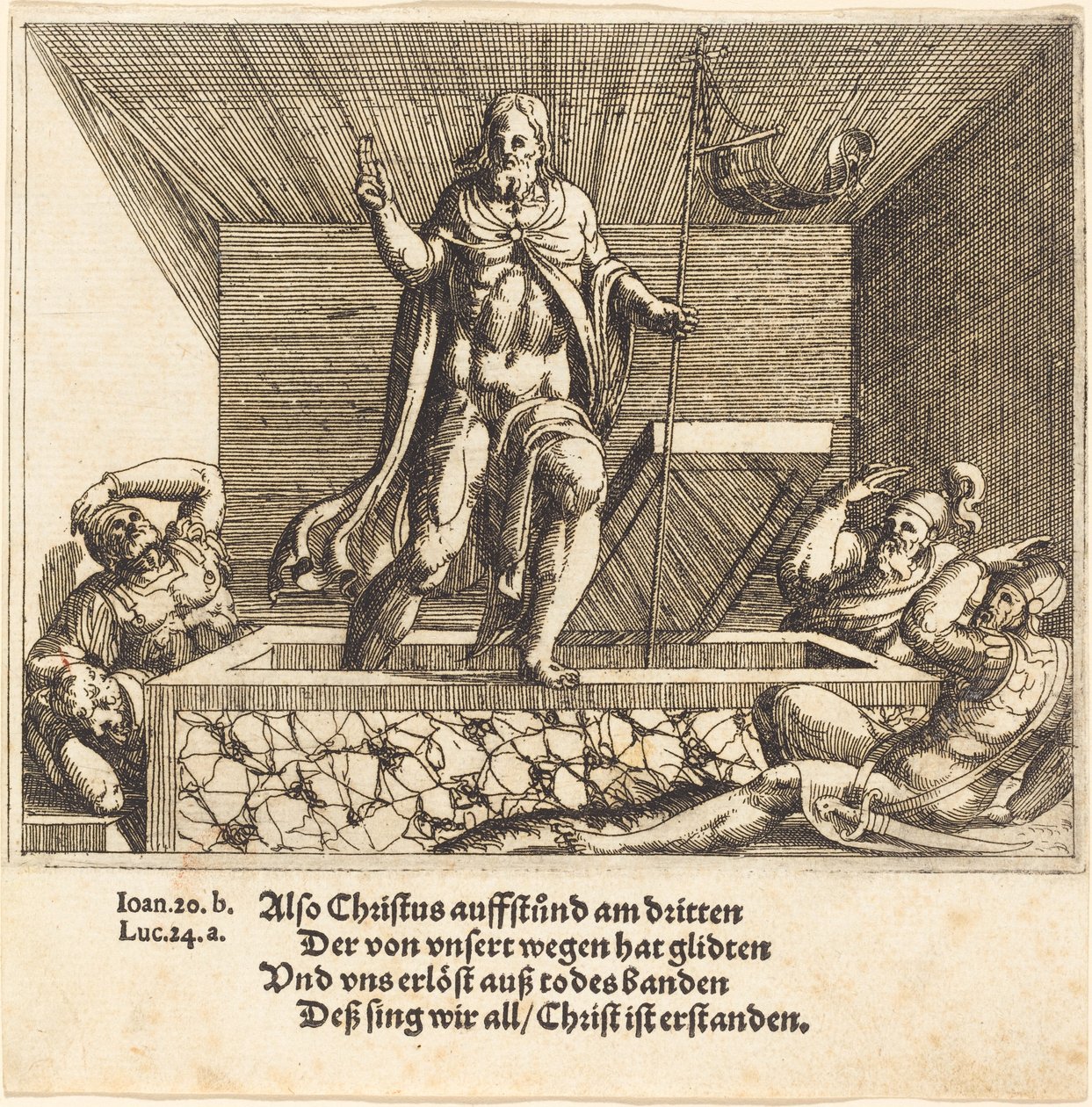 Vzkříšení od Augustin Hirschvogel
