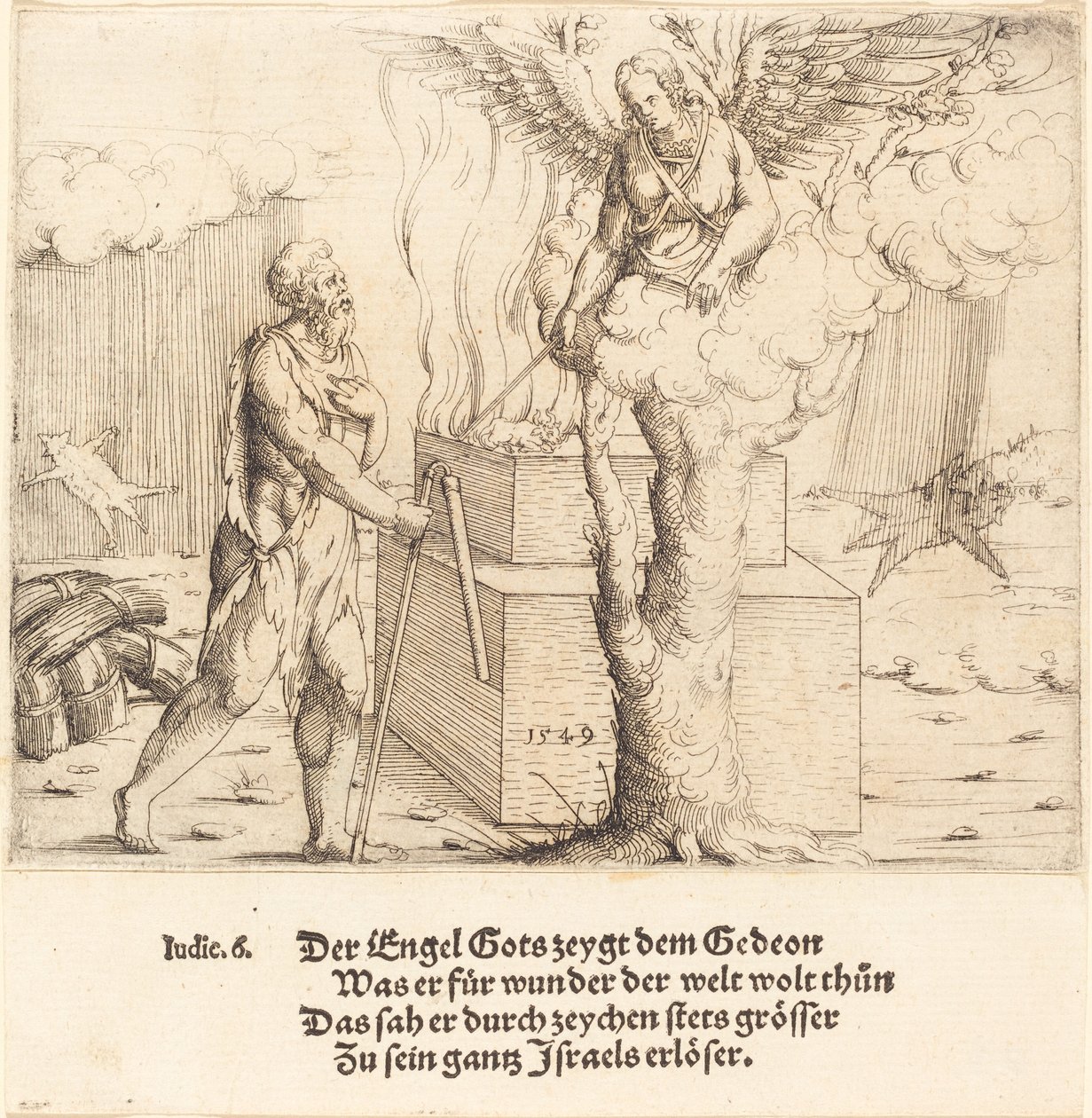 Gideonova oběť od Augustin Hirschvogel