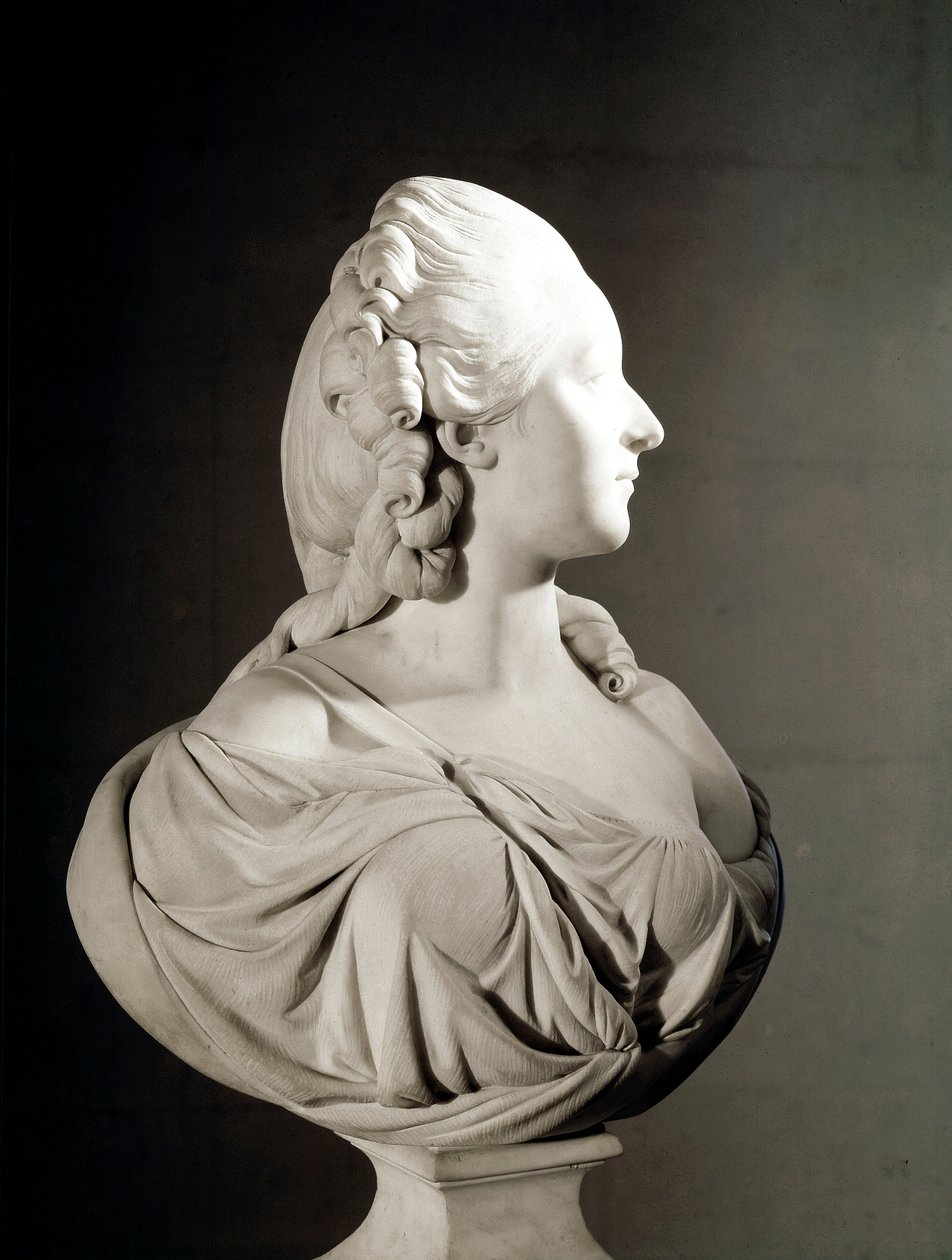 Portrét Jeanne Becu, hraběnky (nebo madam) du Barry (1743-1793) Mramorová socha od Augustina Pajou (1730-1809) Paříž, Musee du Louvre - Madame du Barry (rozená Marie Jeanne Becu od Augustin Pajou