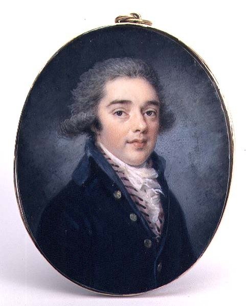Portrét mladého muže, cca 1790 (akvarel a kvaš) od Augustin Ritt