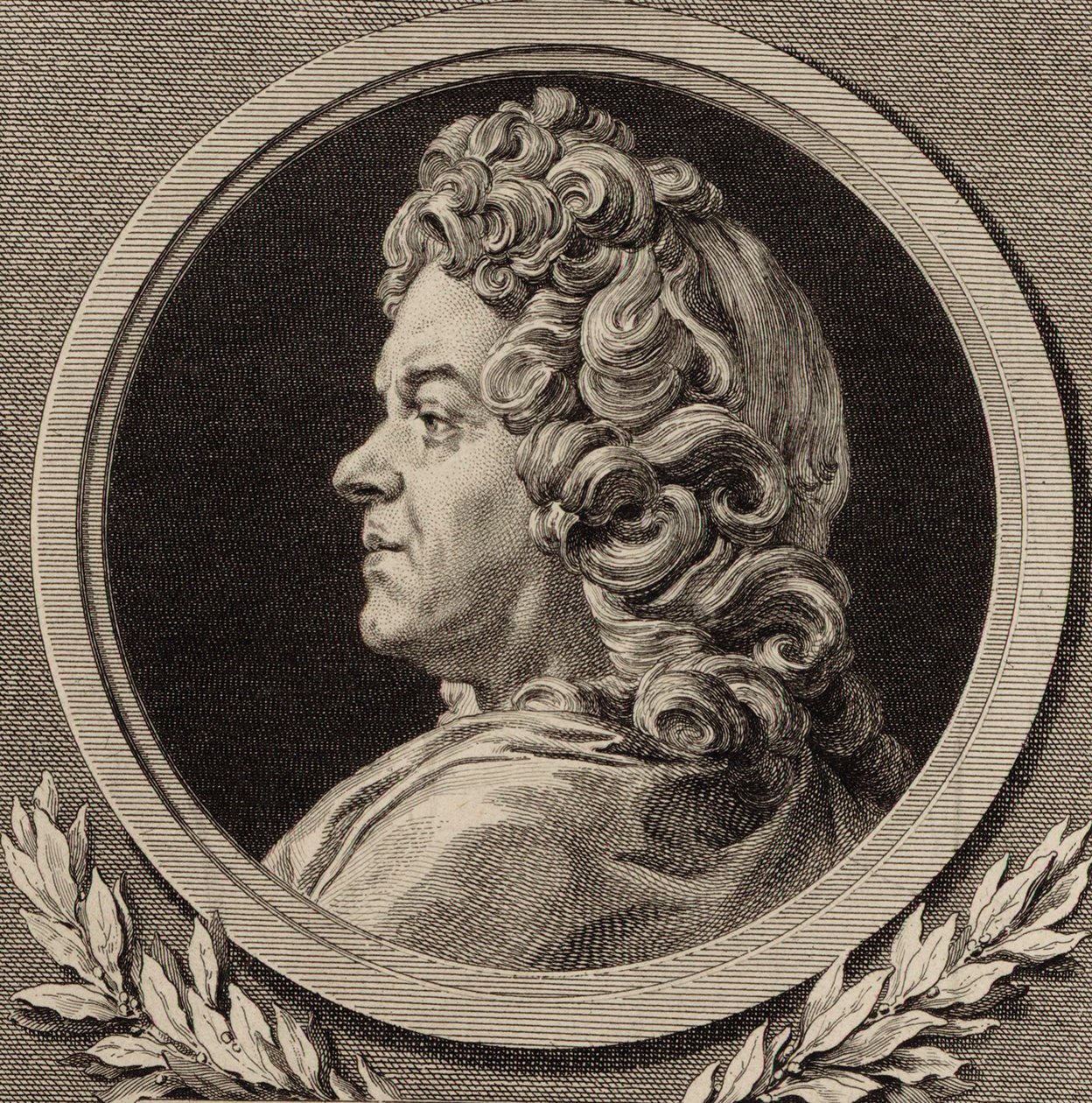 Portrét skladatele Jean-Baptiste Lully 1632-1687, 1770. od Augustin Saint Aubin de