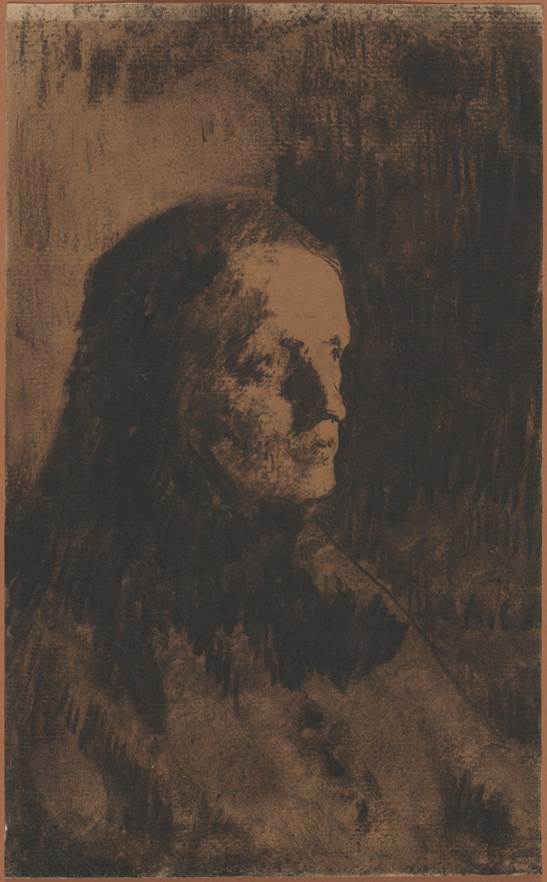 Hlava staré ženy od Augustin Théodule Ribot