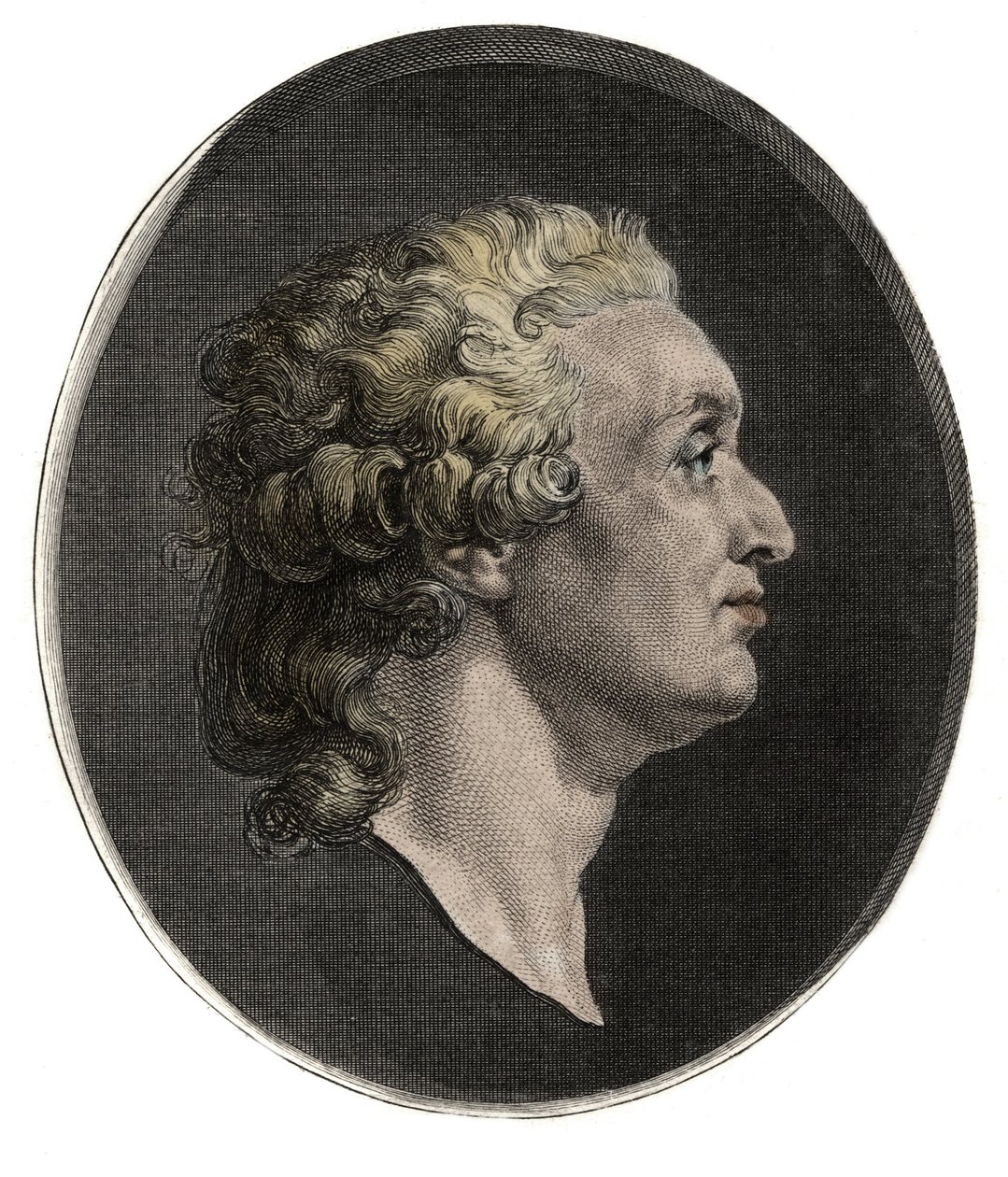 Portrét Marie Jean Antoine Nicolas de Cartat, markýz de Condorcet (1743 - 1794) po Augustinu Saint-Aubinovi - 1736-1807 - od Augustin de (after) Saint Aubin