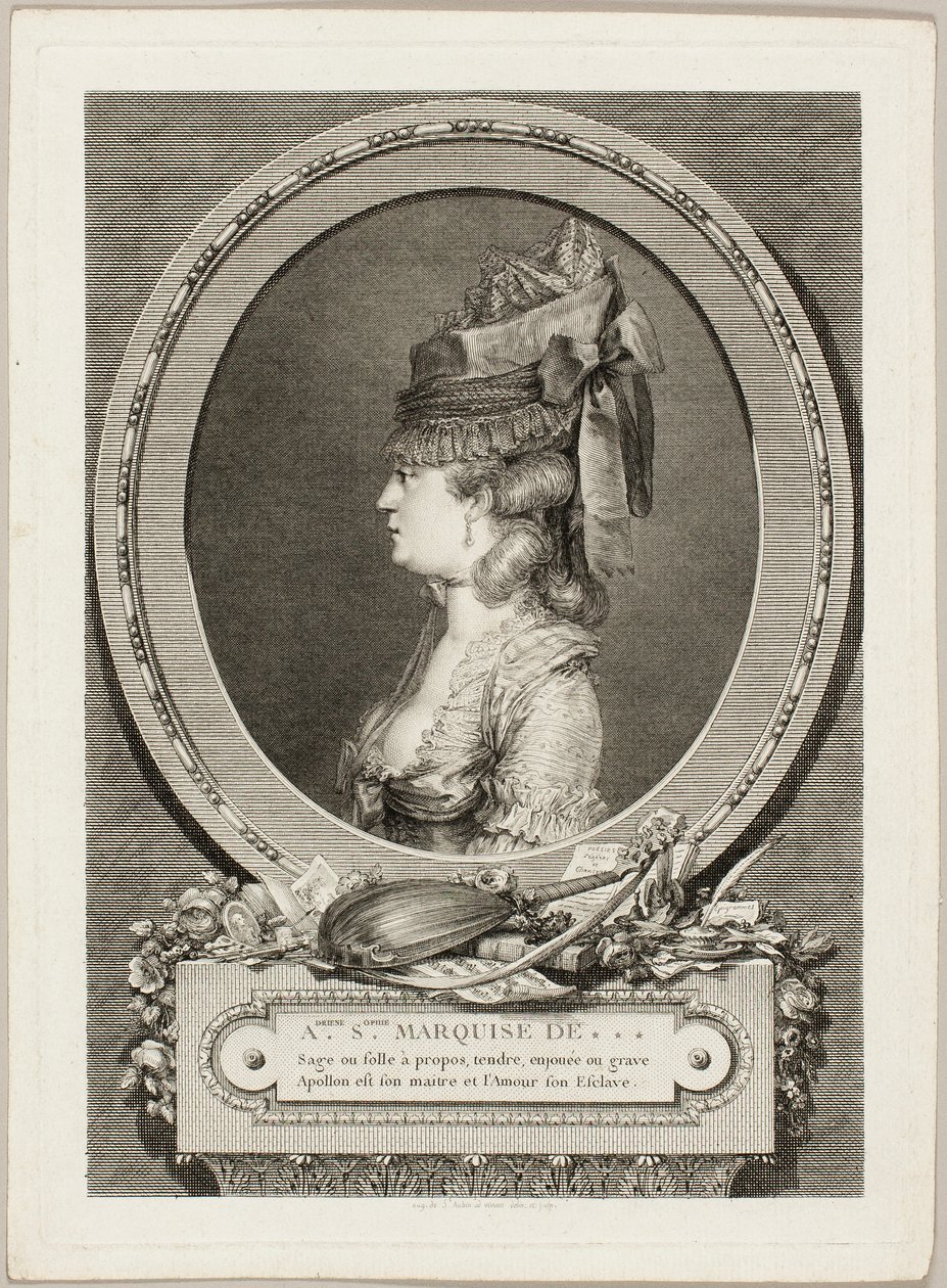 Adrienne-Sophie, markýza z *** od Augustin de Saint-Aubin