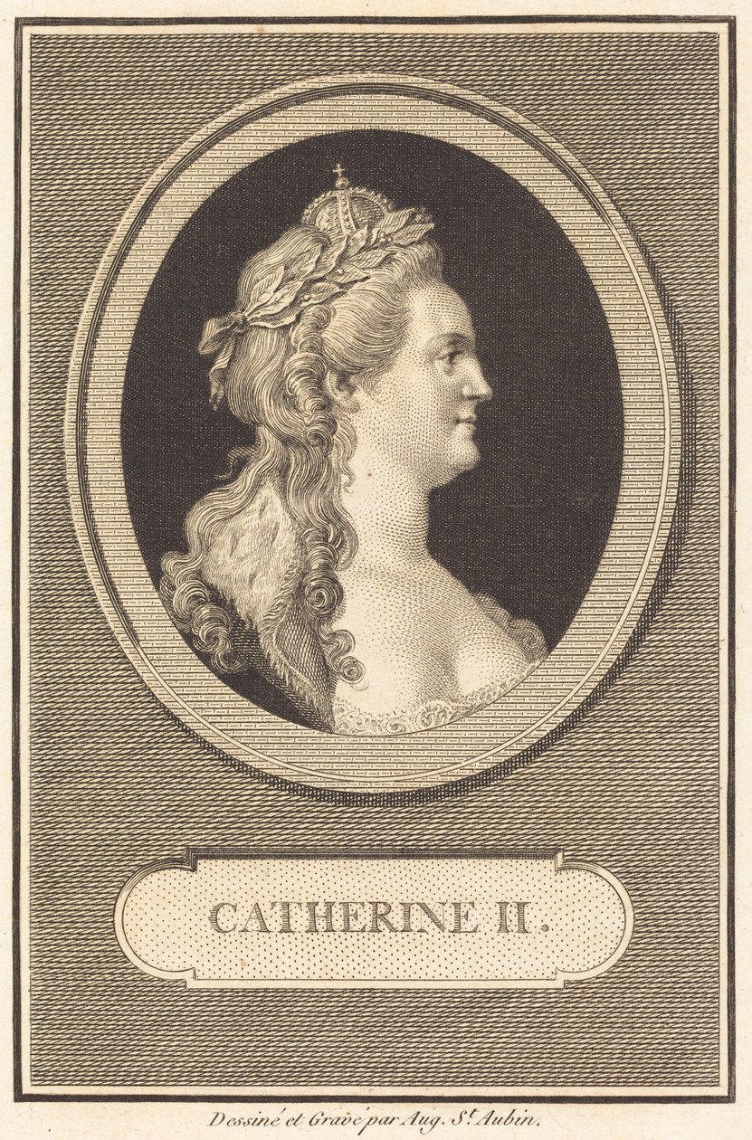 Kateřina II. od Augustin de Saint-Aubin