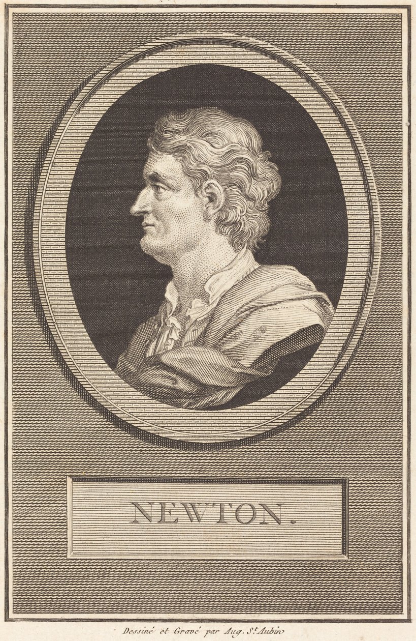 Isaac Newton od Augustin de Saint-Aubin