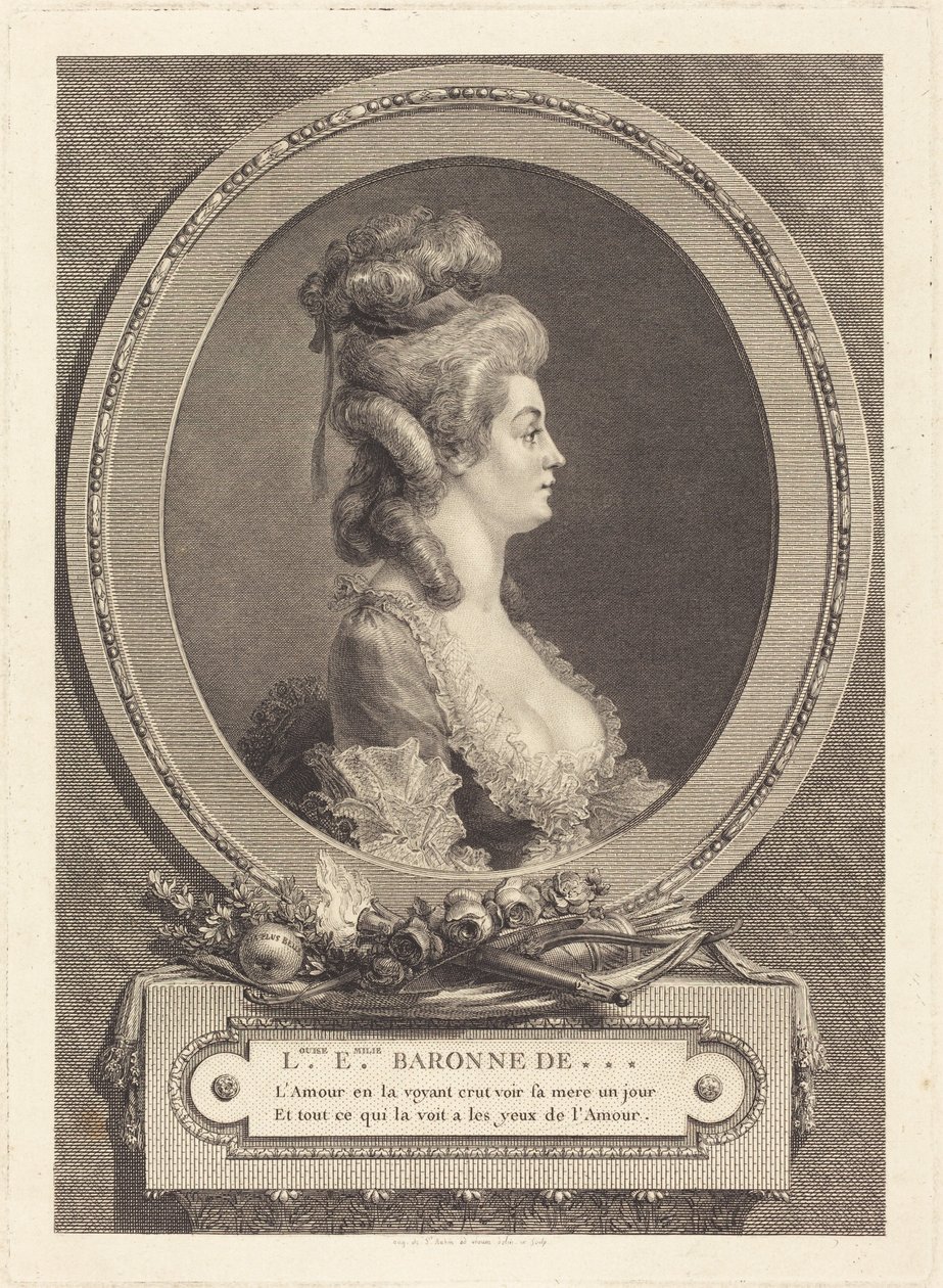 Louise Emilie, baronka z *** od Augustin de Saint-Aubin