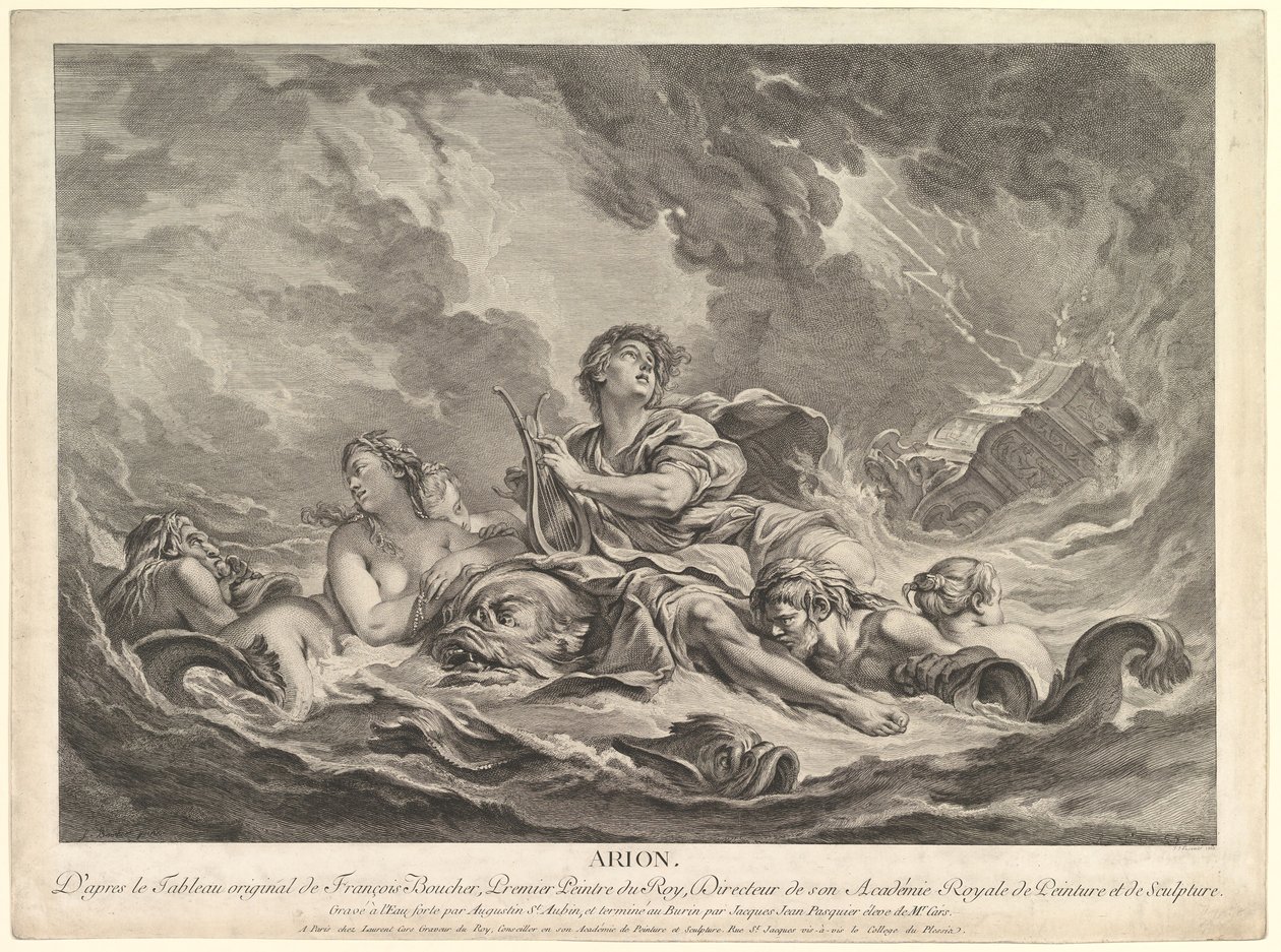 Arion, 1763-66 od Augustin de Saint Aubin