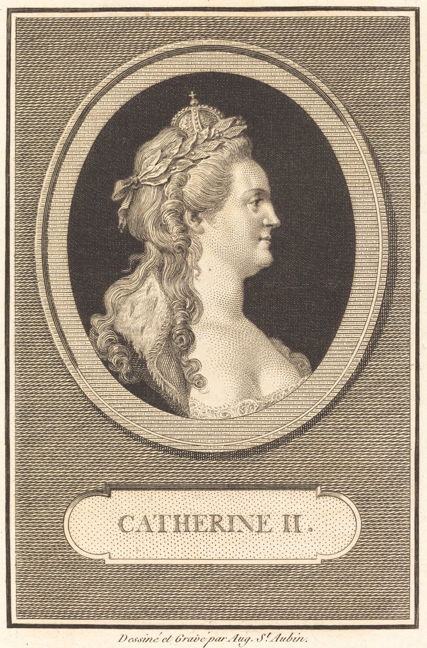 Kateřina II od Augustin de Saint Aubin