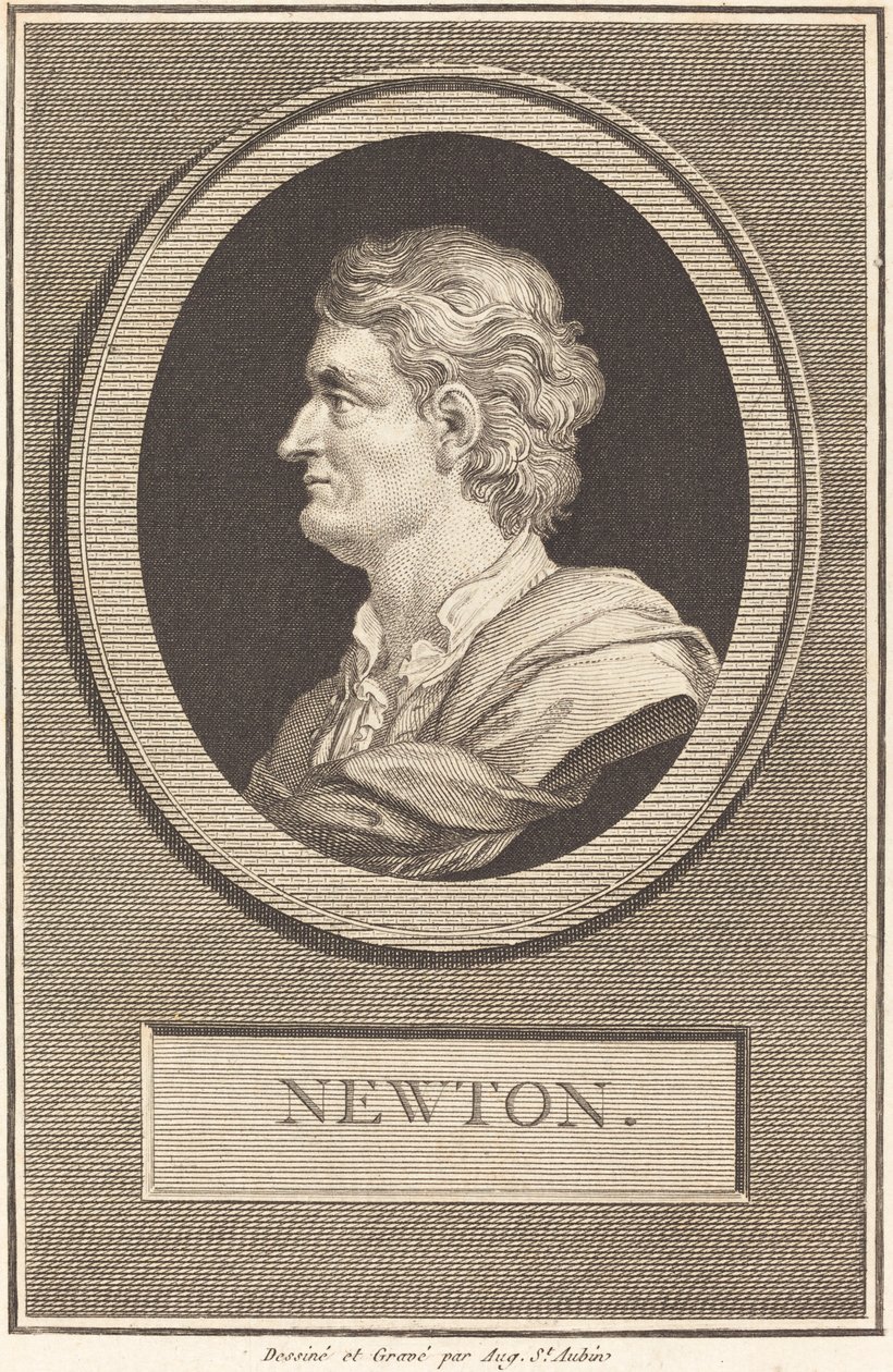 Isaac Newton od Augustin de Saint Aubin