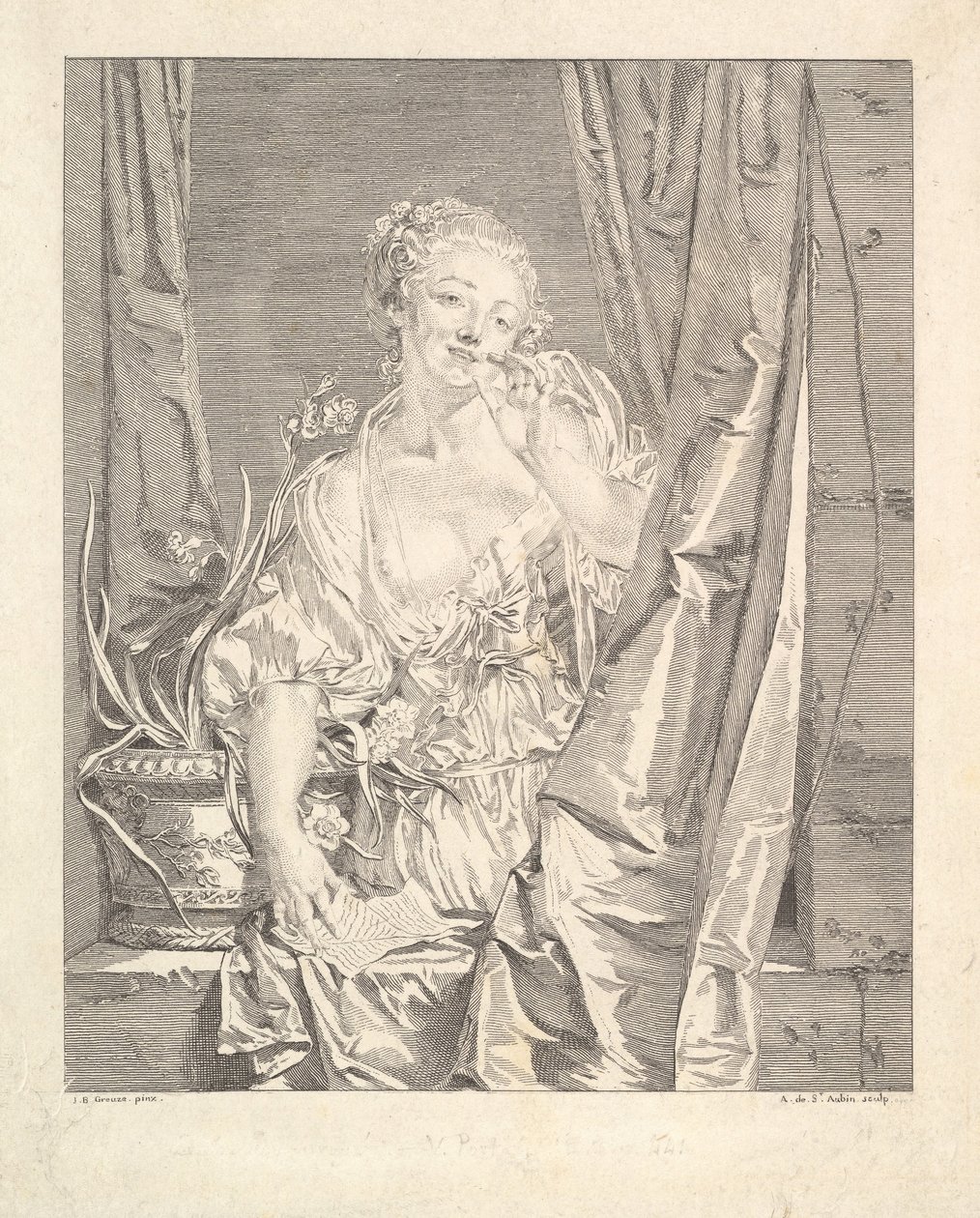 Le Baiser poslal pusu. od Augustin de Saint Aubin