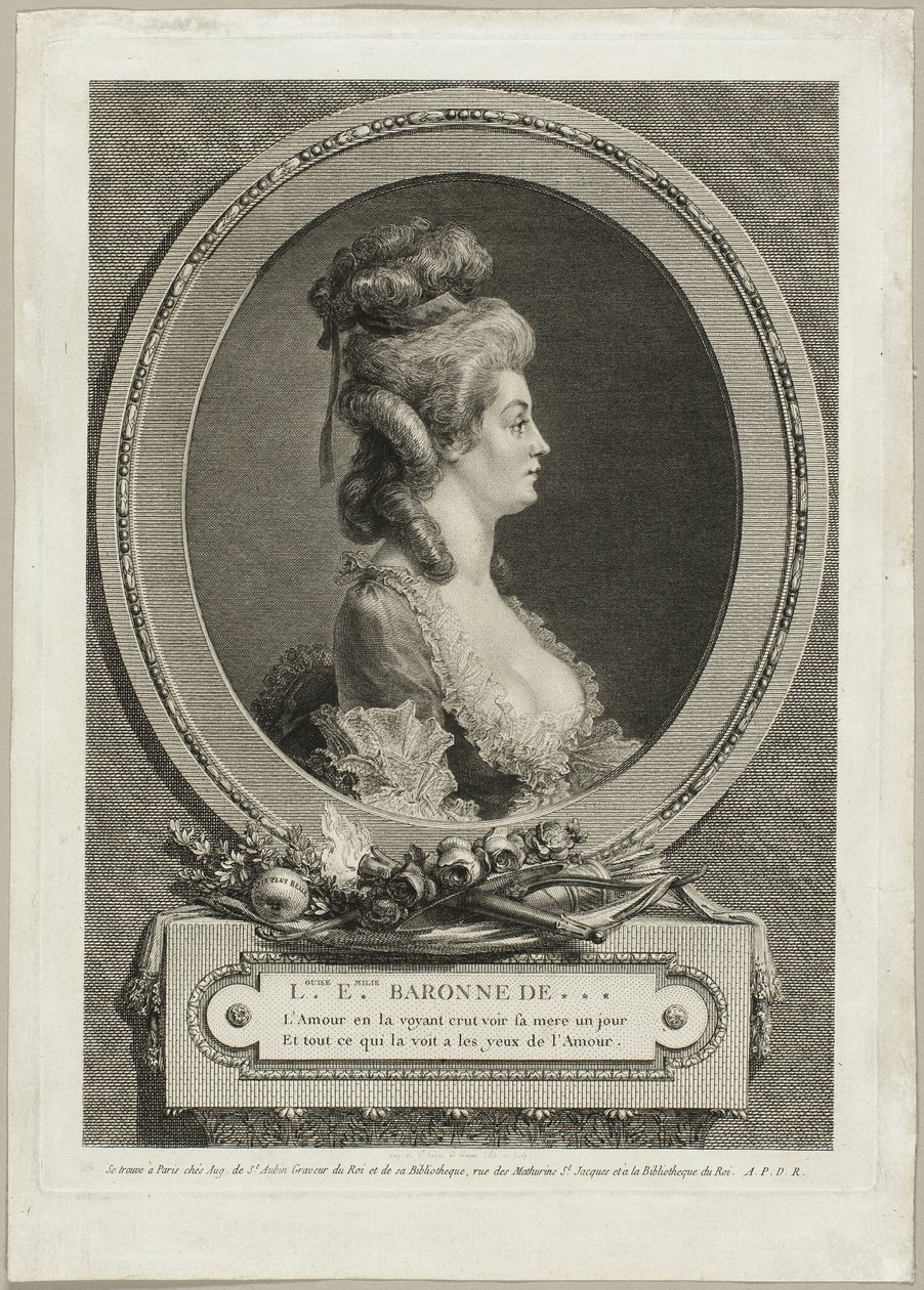 Louise Émilie, baronka z *** Francie od Augustin de Saint Aubin