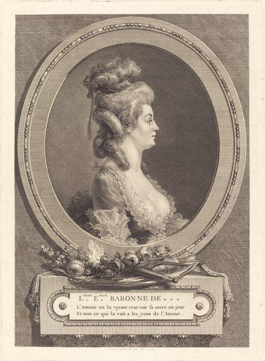 Louise Emilie Baronka z *** od Augustin de Saint Aubin