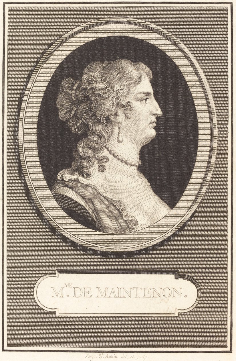 Madame de Maintenon od Augustin de Saint Aubin