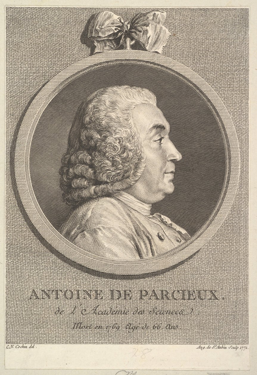 Portrét Antoine de Parcieux, 1771. od Augustin de Saint Aubin