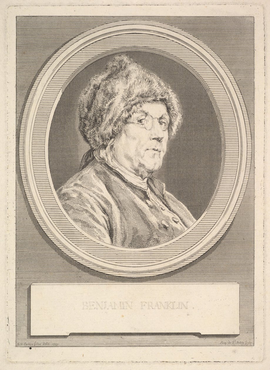 Portrét Benjamina Franklina, 1777. od Augustin de Saint Aubin