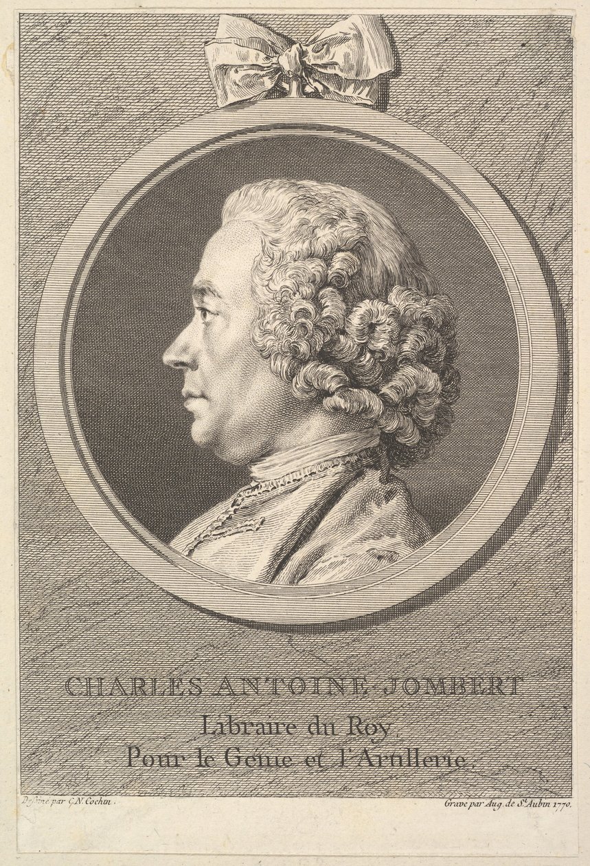 Portrét Charles-Antoine Jombert, 1770. od Augustin de Saint-Aubin