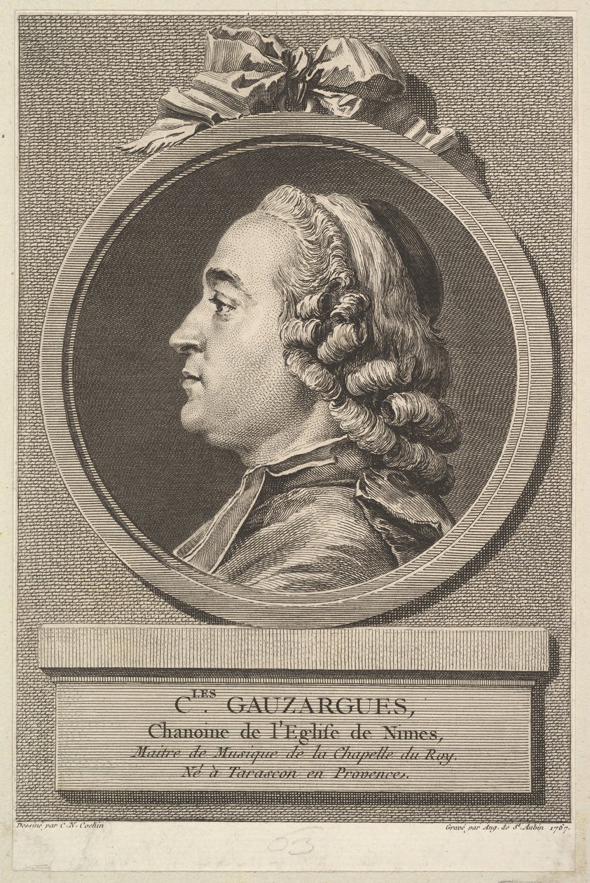 Portrét Charlese Gauzarguese, 1767. od Augustin de Saint Aubin