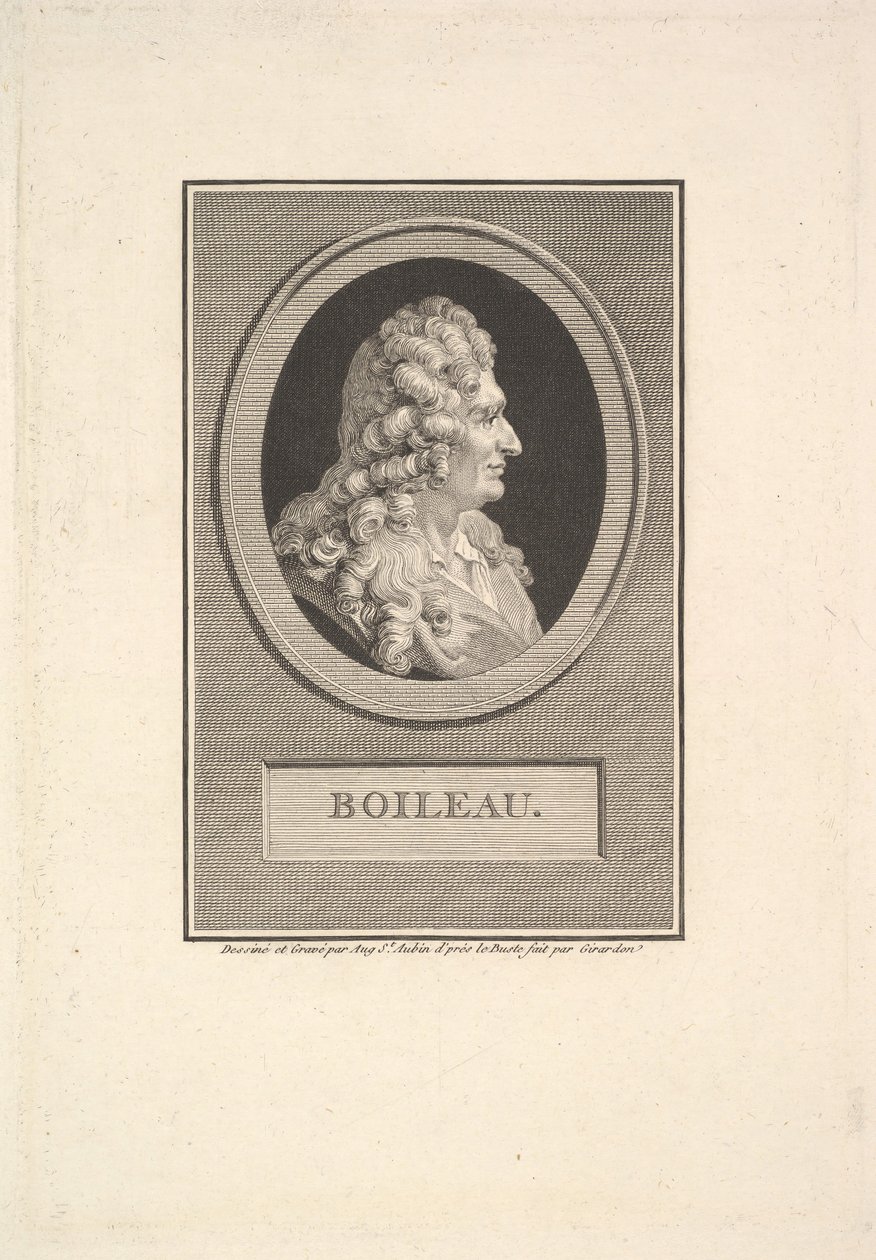 Portrét Despréaux Nicolas Boileau, 1800. od Augustin de Saint Aubin