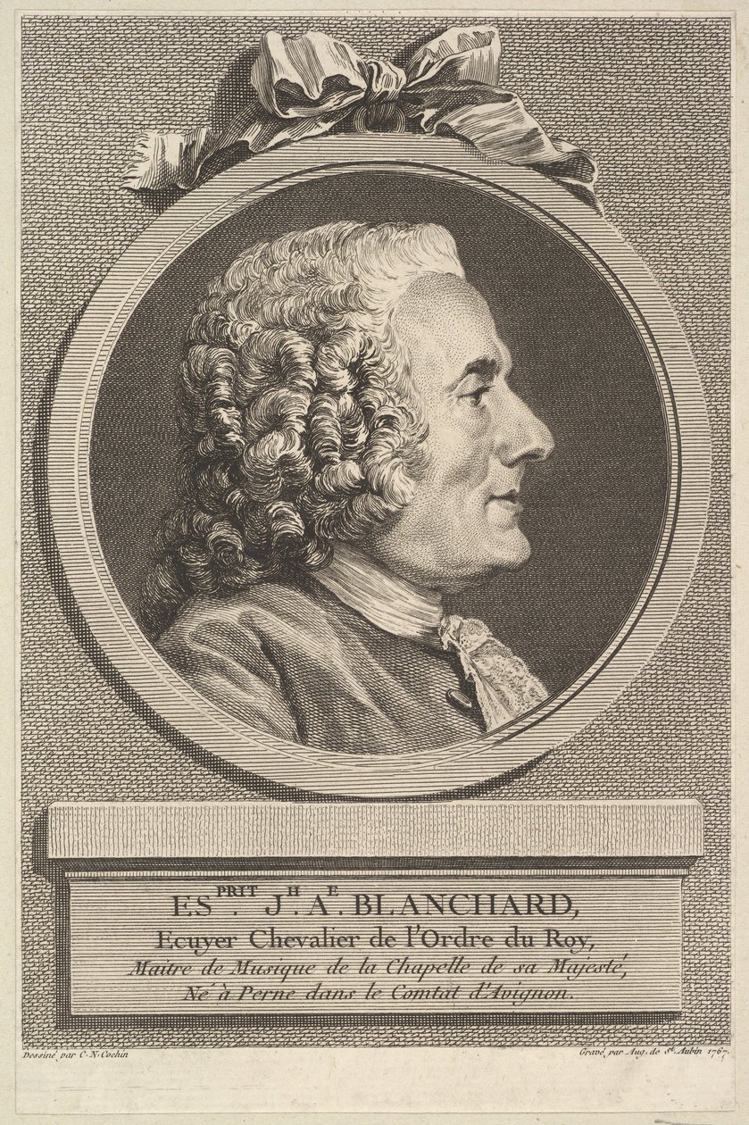 Portrét Esprit-Joseph-Antoine Blanchard, 1767. od Augustin de Saint Aubin