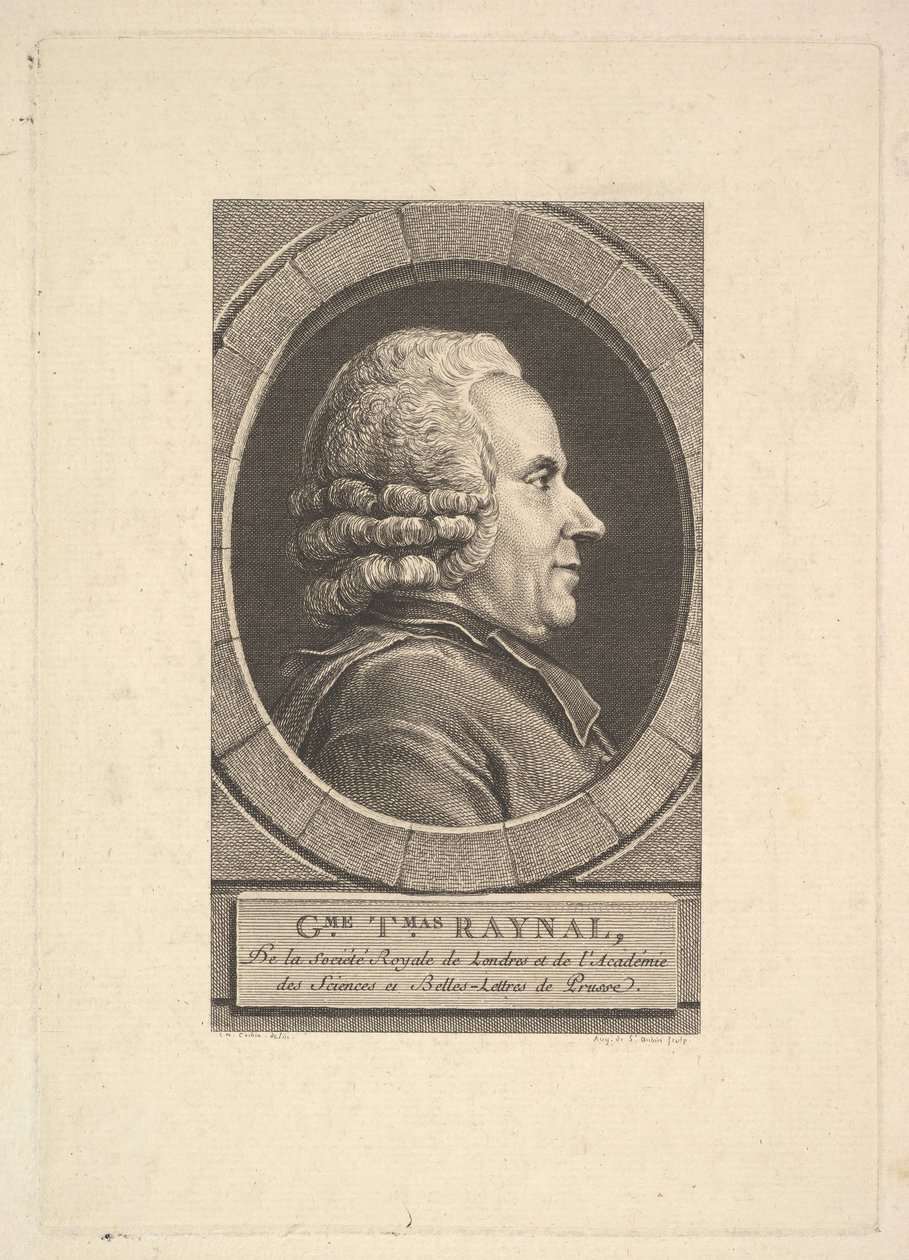 Portrét Guillaume-Thomas Raynal, 1773. od Augustin de Saint-Aubin