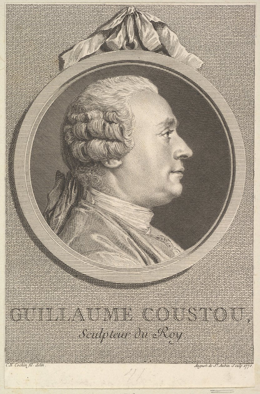 Portrét Guillaume Coustou, 1770. od Augustin de Saint Aubin