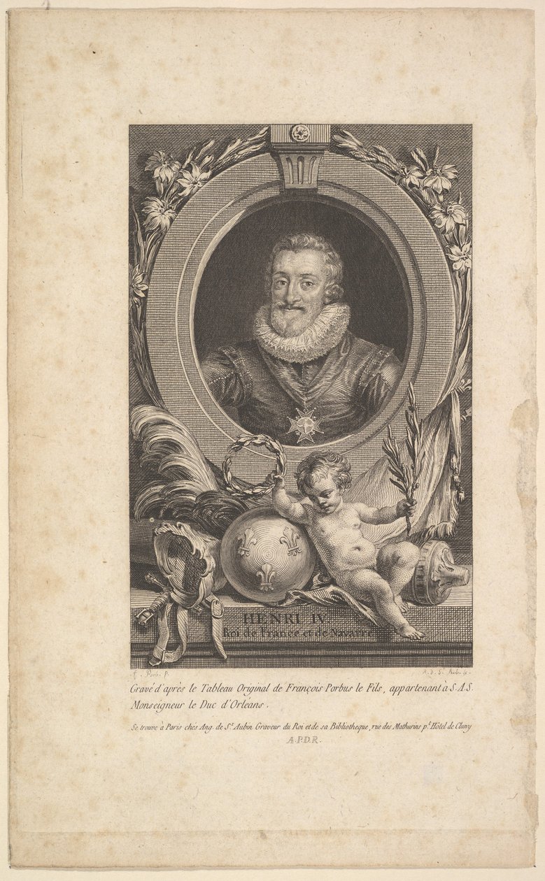 Portrét Jindřicha IV., 1777. od Augustin de Saint Aubin