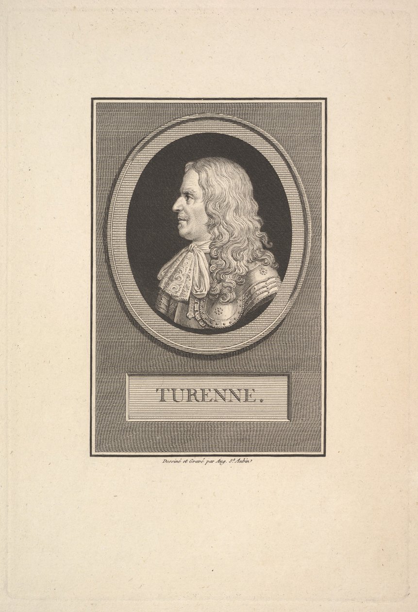 Portrét Henryho de la Tour, vikomta z Turenne, 1800. od Augustin de Saint Aubin