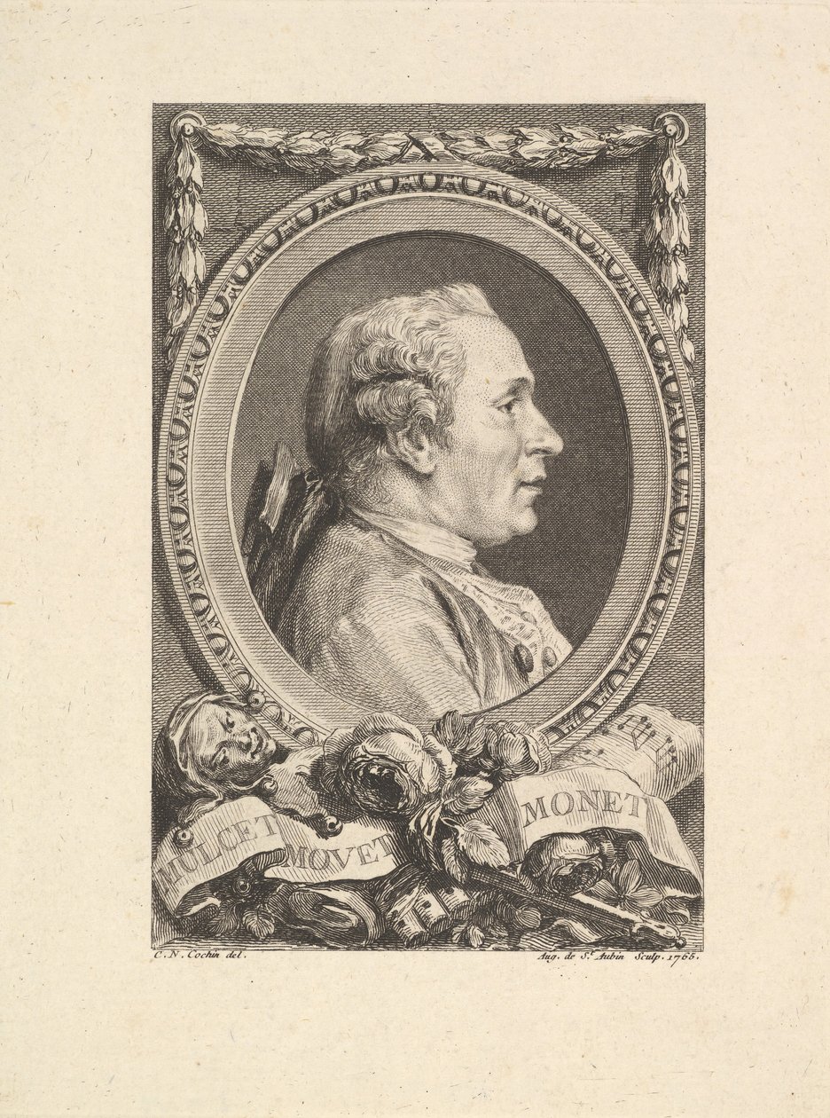 Portrét Jean Monnet, 1765. od Augustin de Saint-Aubin