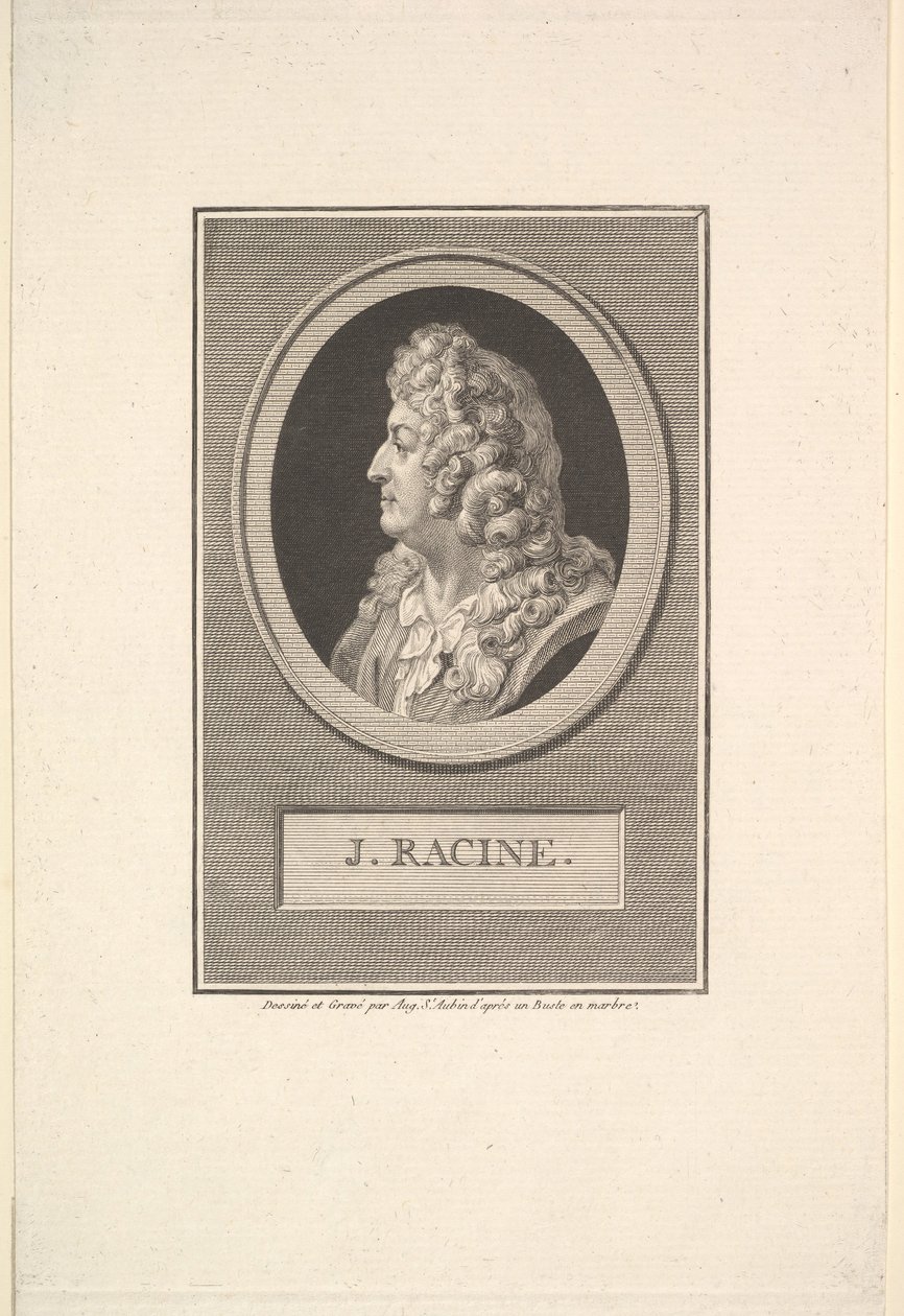 Portrét Jean Racine, 1800. od Augustin de Saint-Aubin