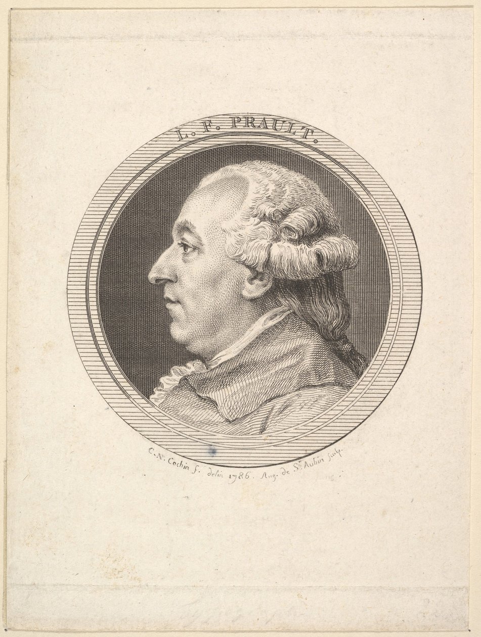 Portrét L. F. Praulta, 1787. od Augustin de Saint-Aubin
