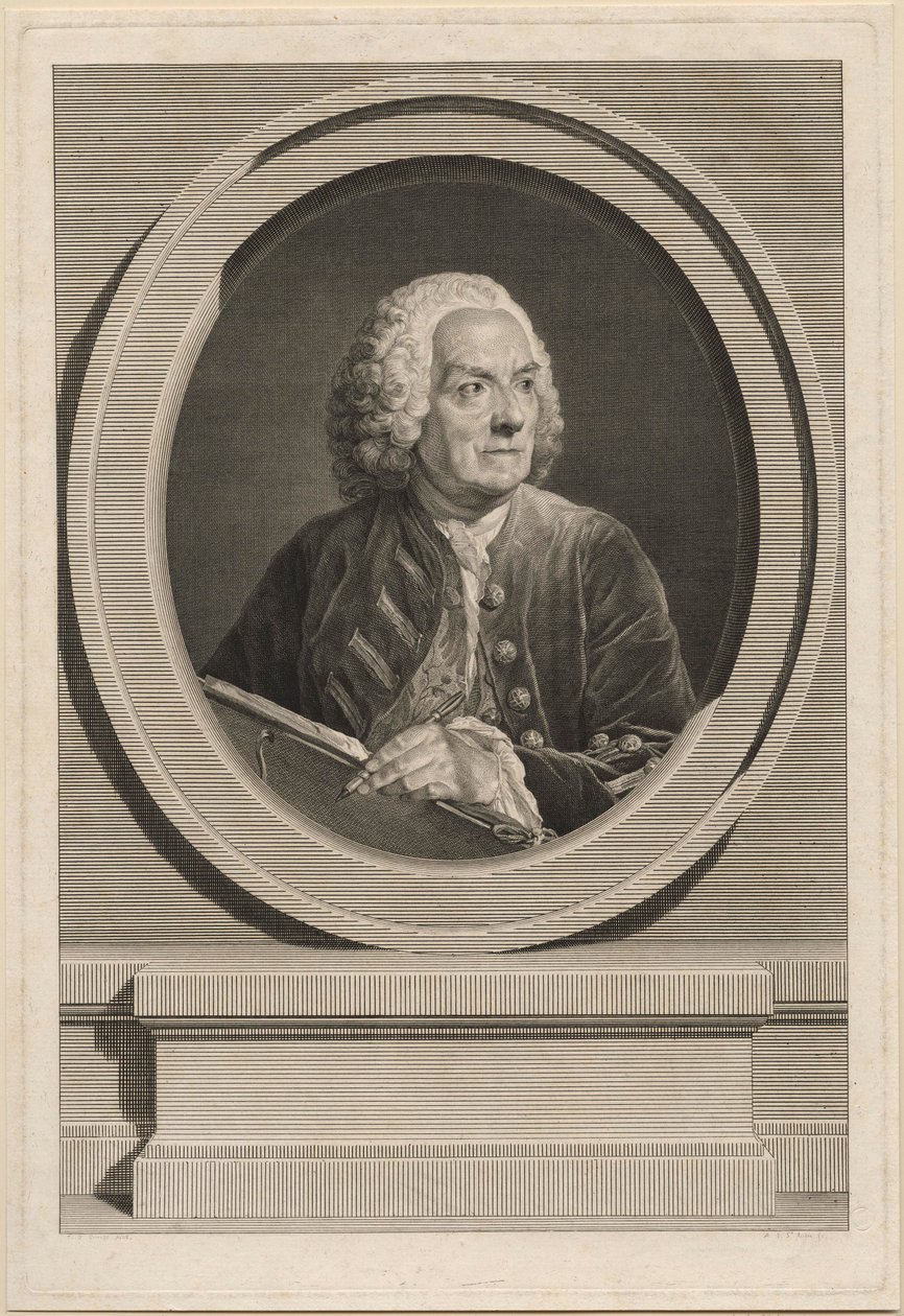 Portrét Louise de Silvestre od Augustin de Saint Aubin
