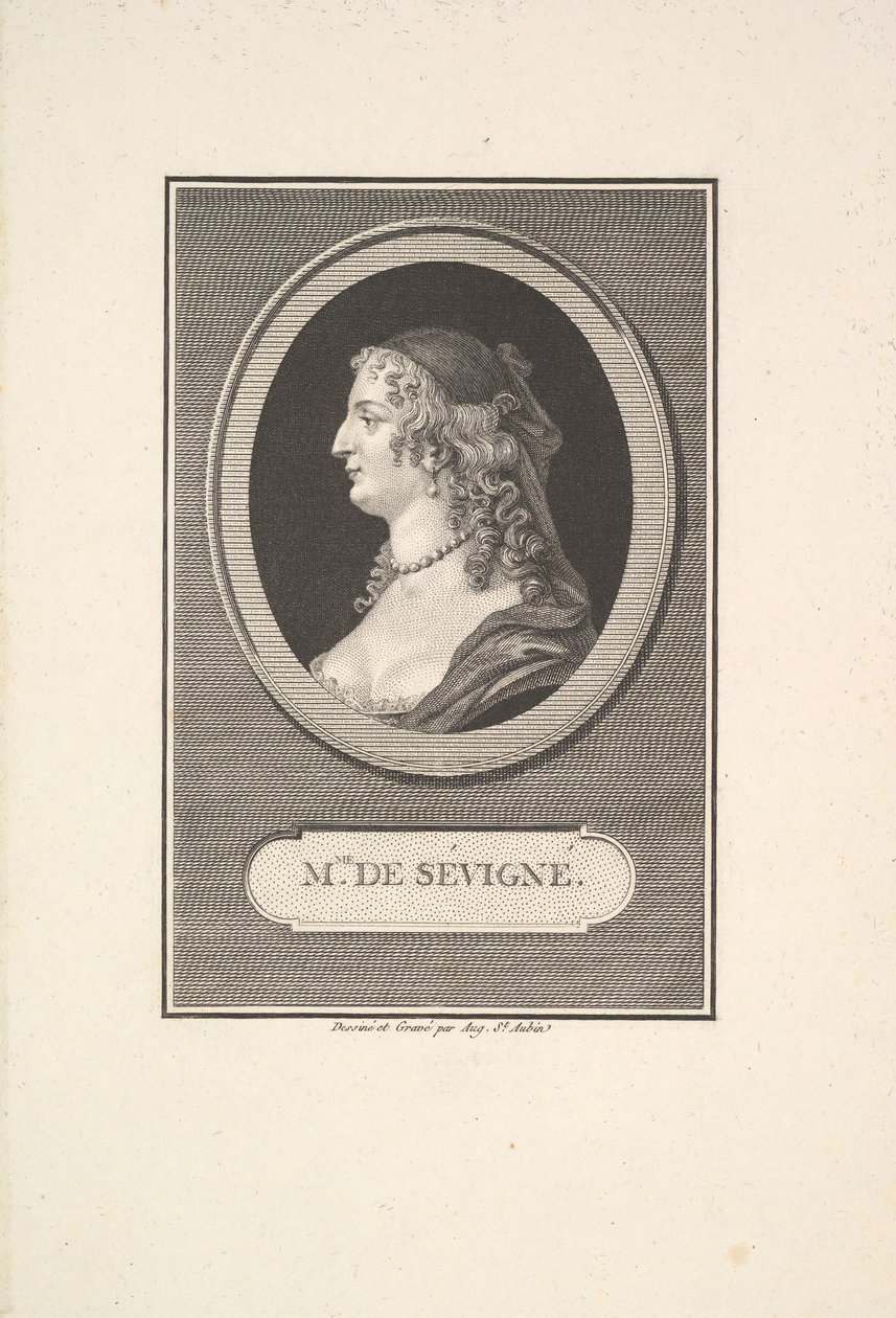Portrét Marie de Rabutin, Mise de Sévigné, 1802. od Augustin de Saint Aubin