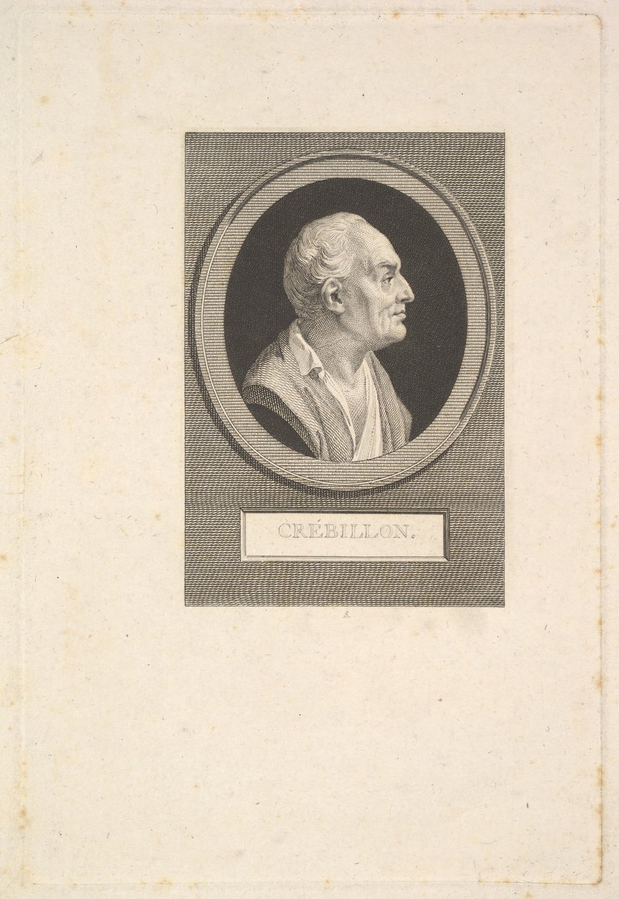 Portrét Prospera Jolyota de Crébillon, ca. 1802. od Augustin de Saint Aubin