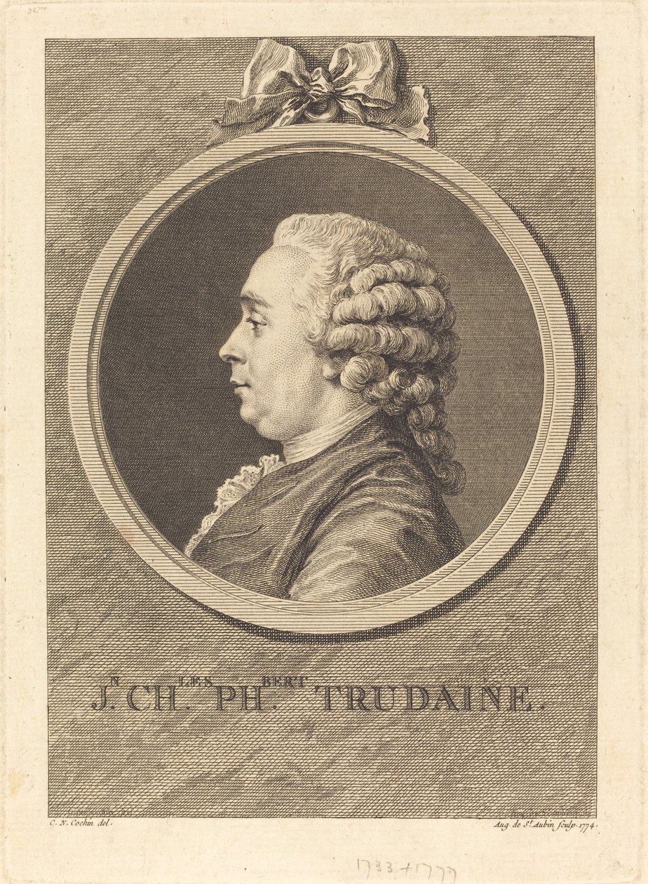 Jean-Charles-Philibert Trudaine od Augustin de Saint Aubin after Charles Nicolas Cochin II
