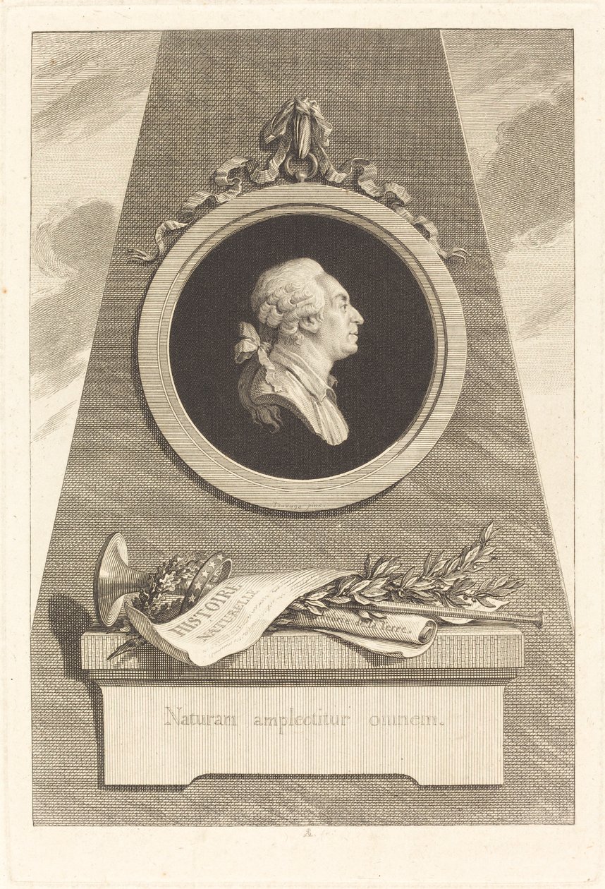 hrabě z Buffona od Augustin de Saint Aubin after Piat Joseph Sauvage