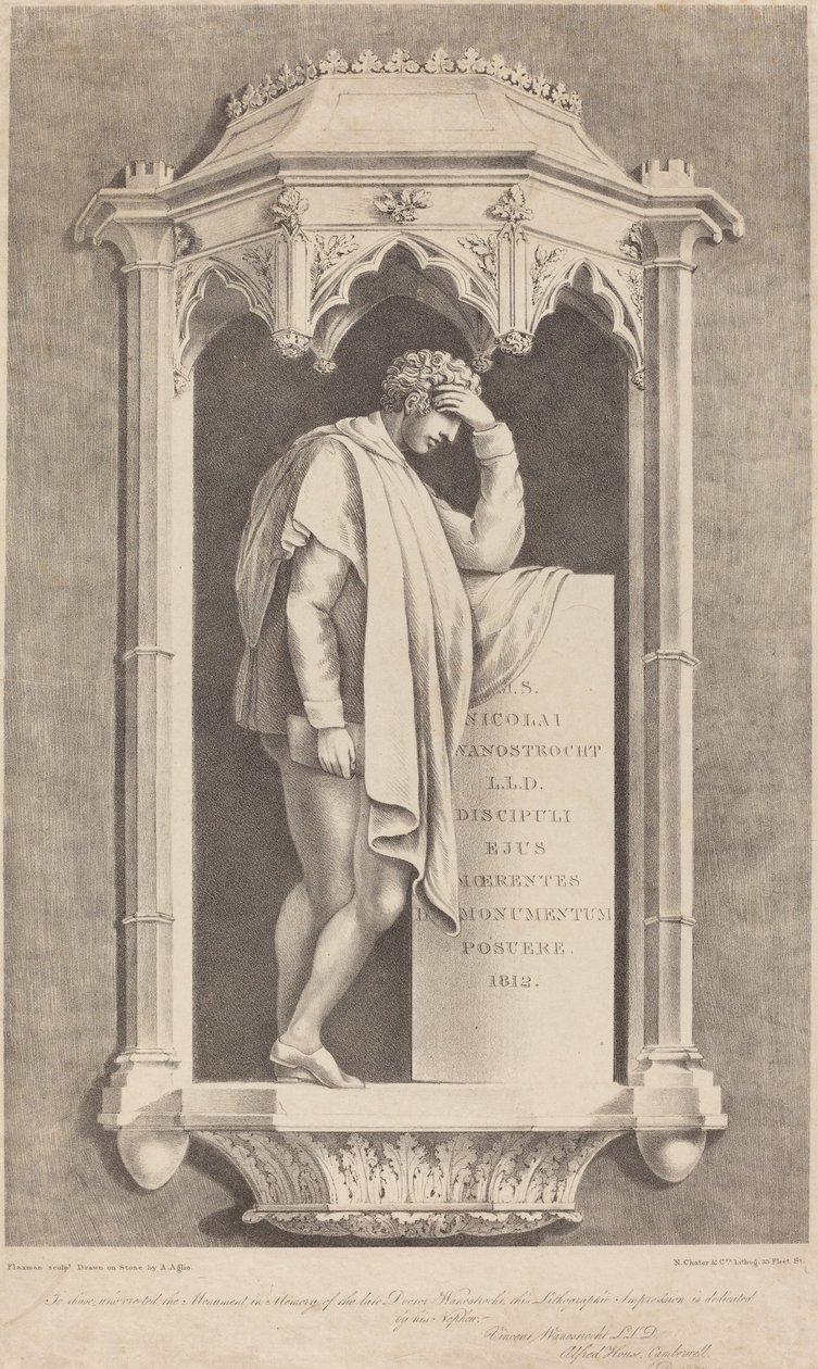 Památník Nicolai Wanostrocht od Augustine Aglio after John Flaxman