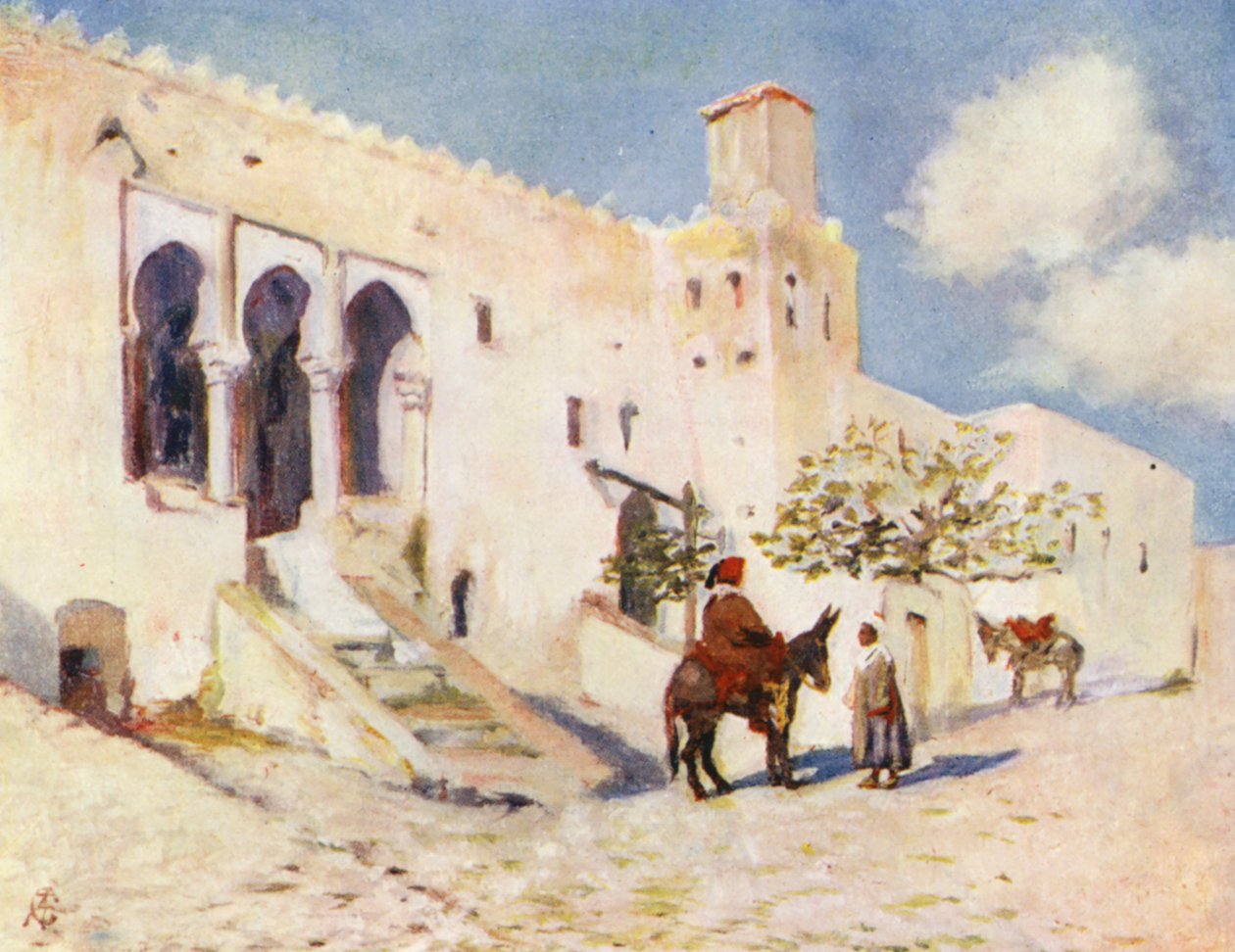 Vězení v Tangeru (barevná litografie) od Augustine Fitzgerald