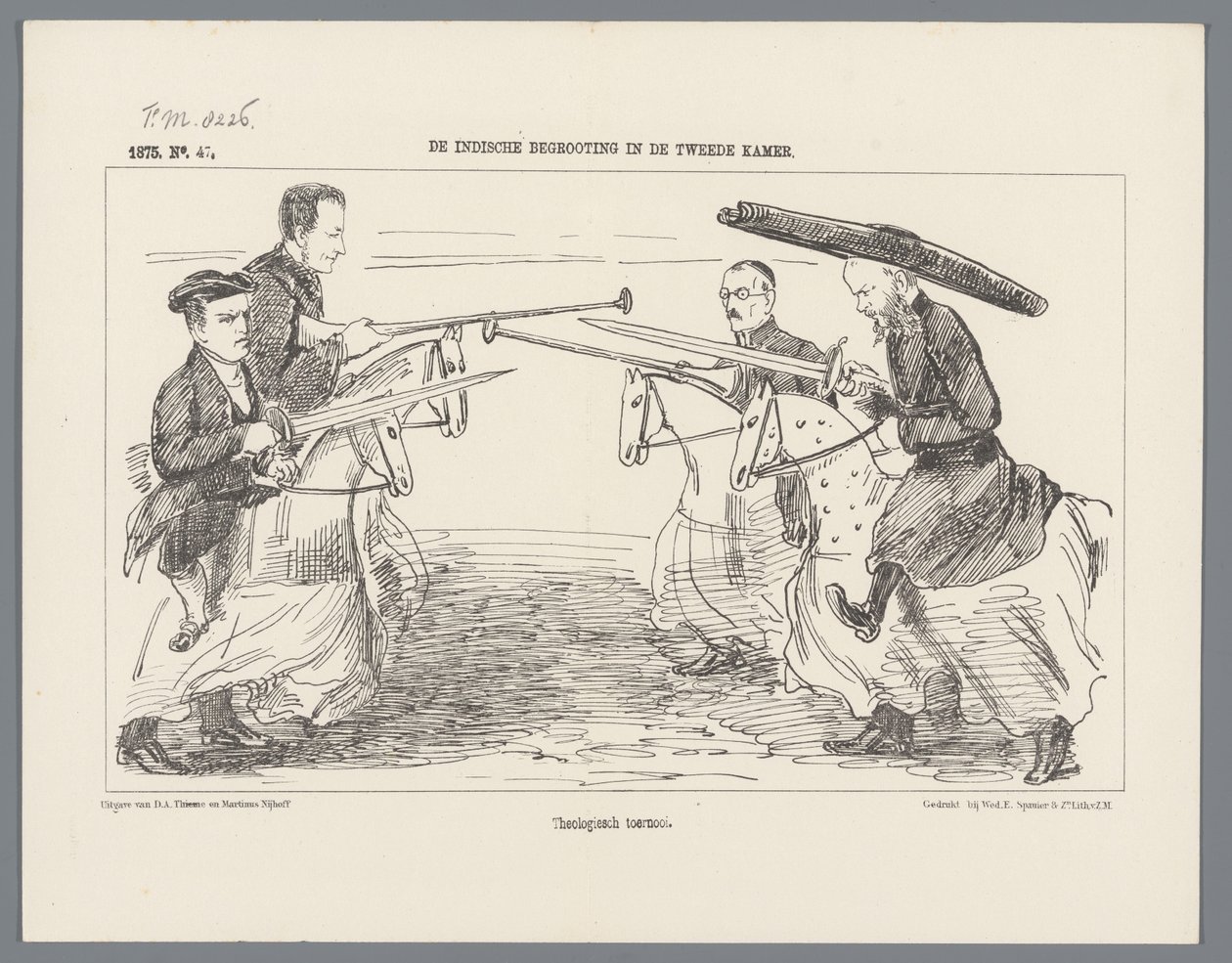 Utrechtská maškaráda z roku 1851: Rederijkers v roce 1500 Rederijkerovi. 1500 (název na objektu) Národní dějiny. od nejstarších dob do konce 17. století, v osmi scénách, v kostýmech uváděných H.H. Studenti Utrechtské školy od Augustinus Jacobus Bernardus Wouters