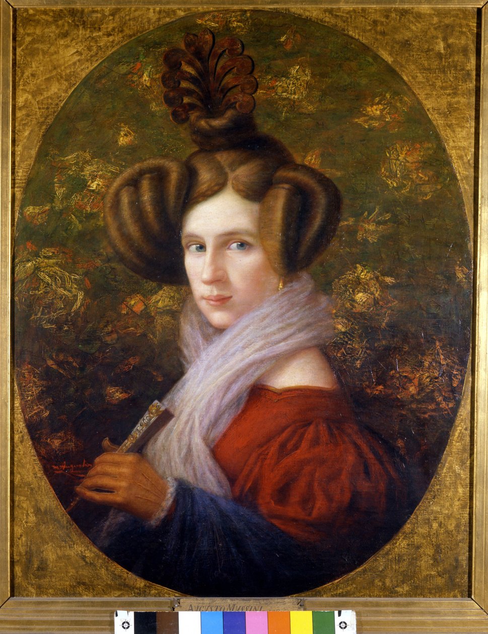 Portrét první manželky Margherity Barezzi (1814-1840) od Giuseppe Verdiho. obraz od A. Mussiniho. Muzeum Scala. Milán od Augusto Mussini