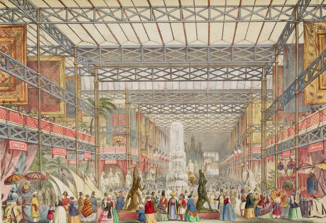 Interiér Křišťálového paláce, nakladatelství Stannard a Dixon (kolorovaná litografie) od Augustus Butler
