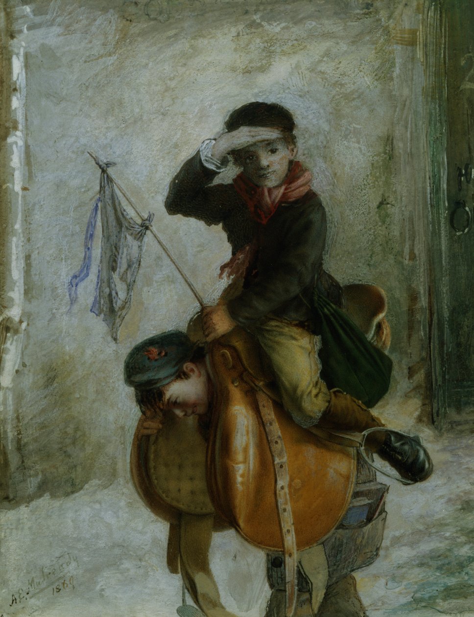 Mladý kavalerista od Augustus Edward Mulready
