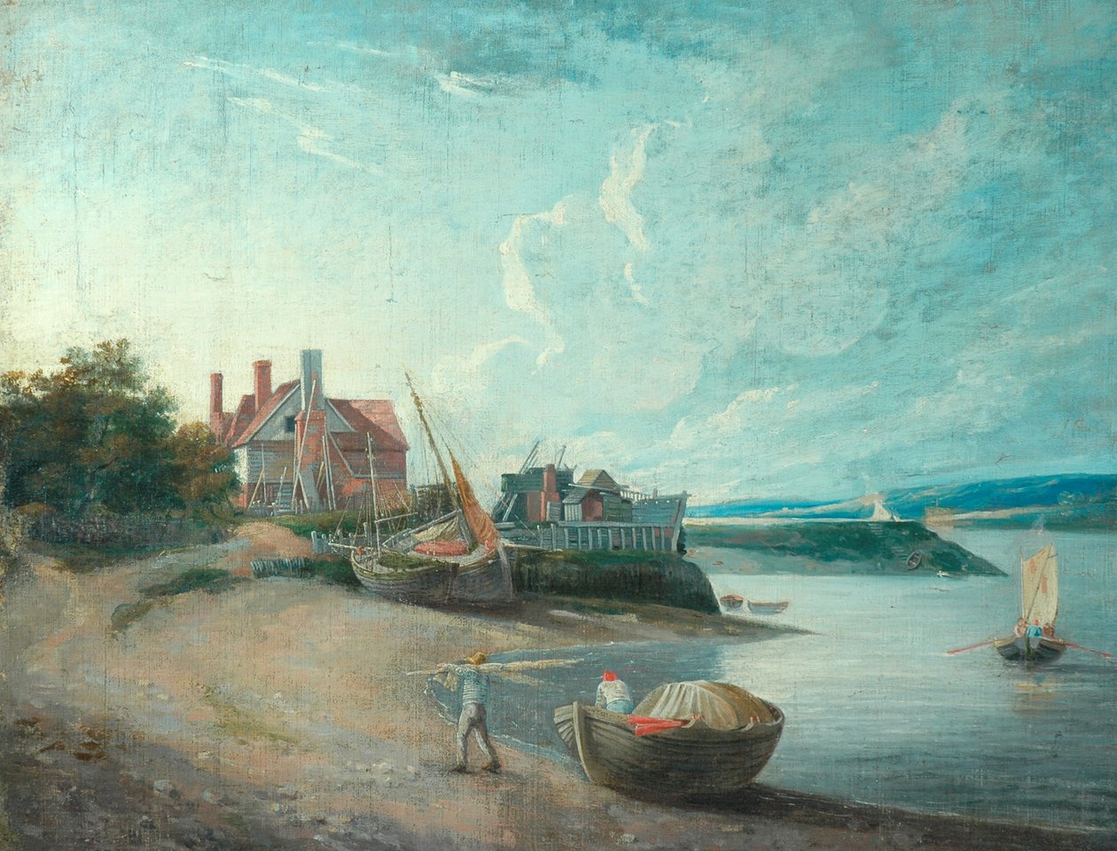 Říční scéna s čluny, 1815 od Augustus Wall Callcott