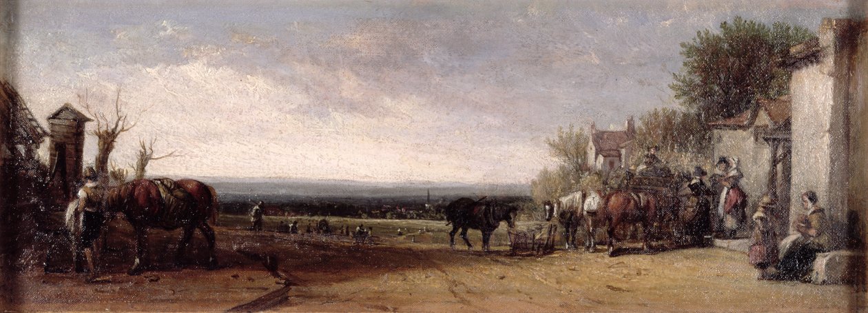 Dveře hostince u města Gravesend od Augustus Wall Callcott