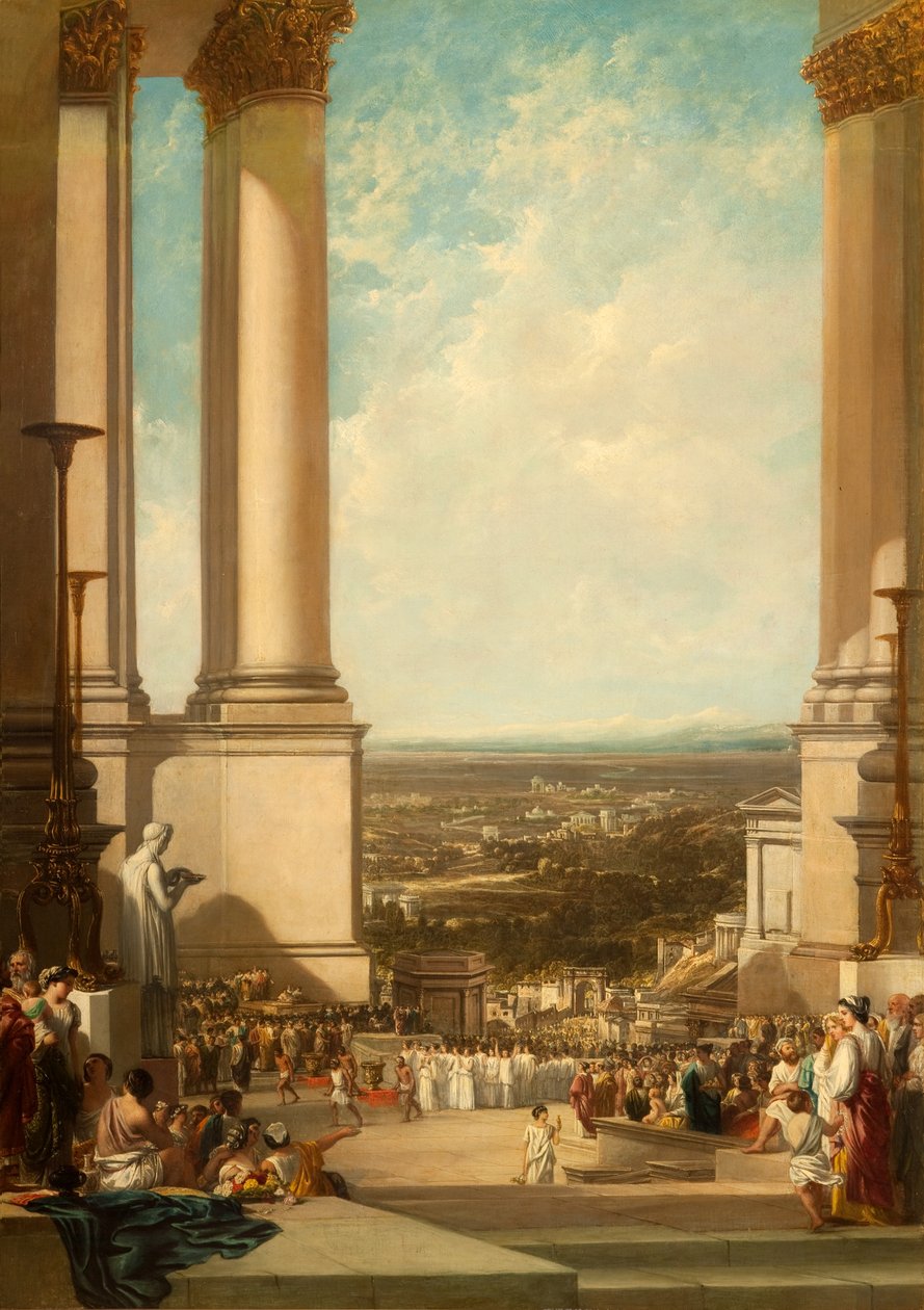 Aesculapův chrám, 1837 od Augustus Wall Callcott