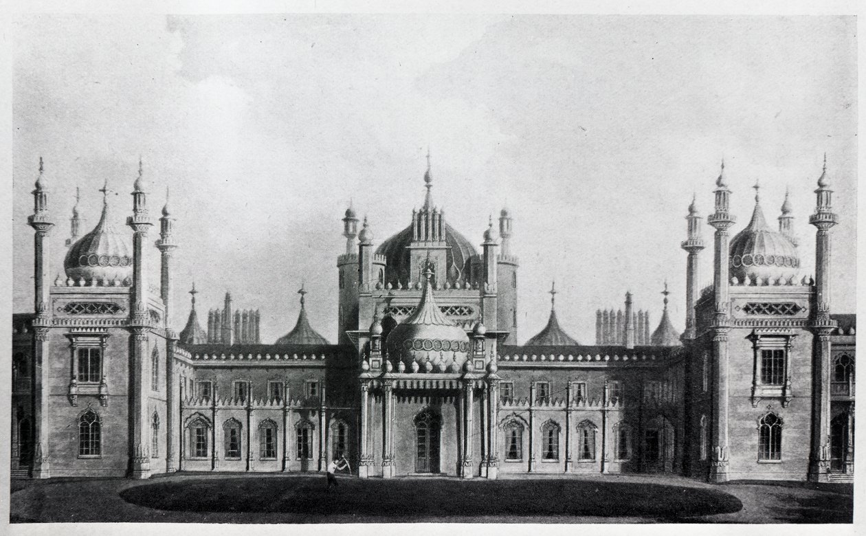 Západní průčelí Brightonského pavilonu od Augustus Welby Northmore Pugin