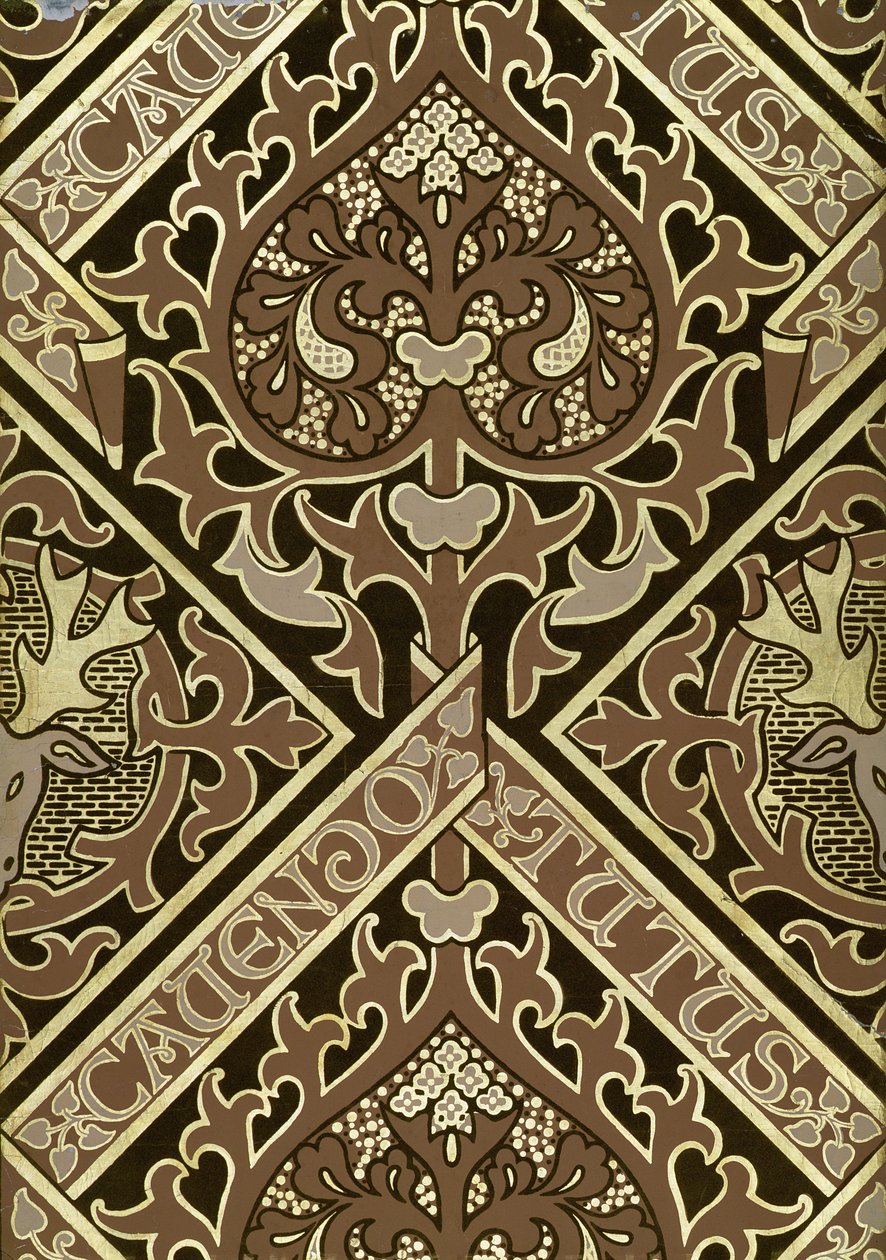 Mozaikový design církevní tapety od Augustus Welby Northmore Pugin