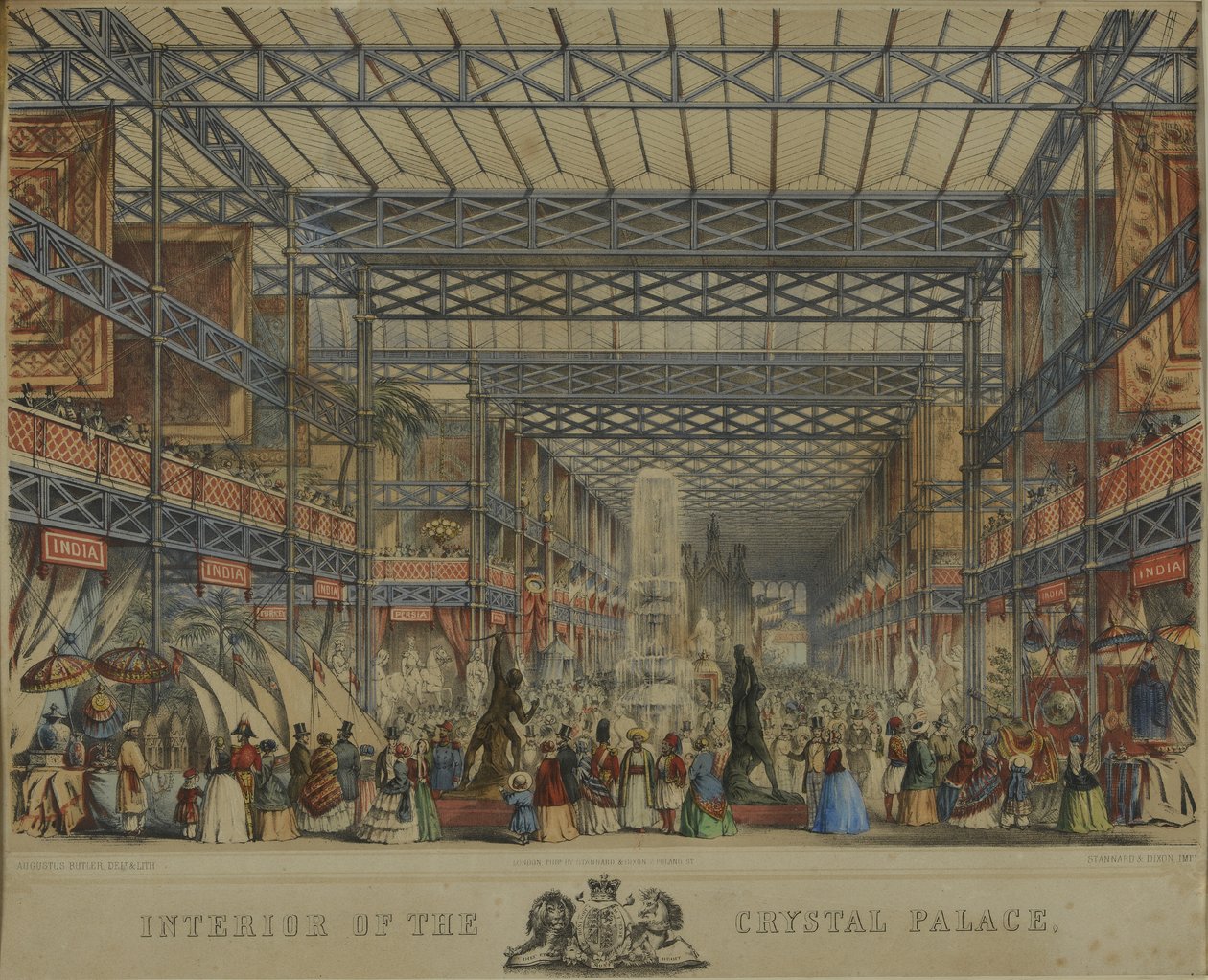 Interiér Crystal Palace, 1851 od Augustus Butler